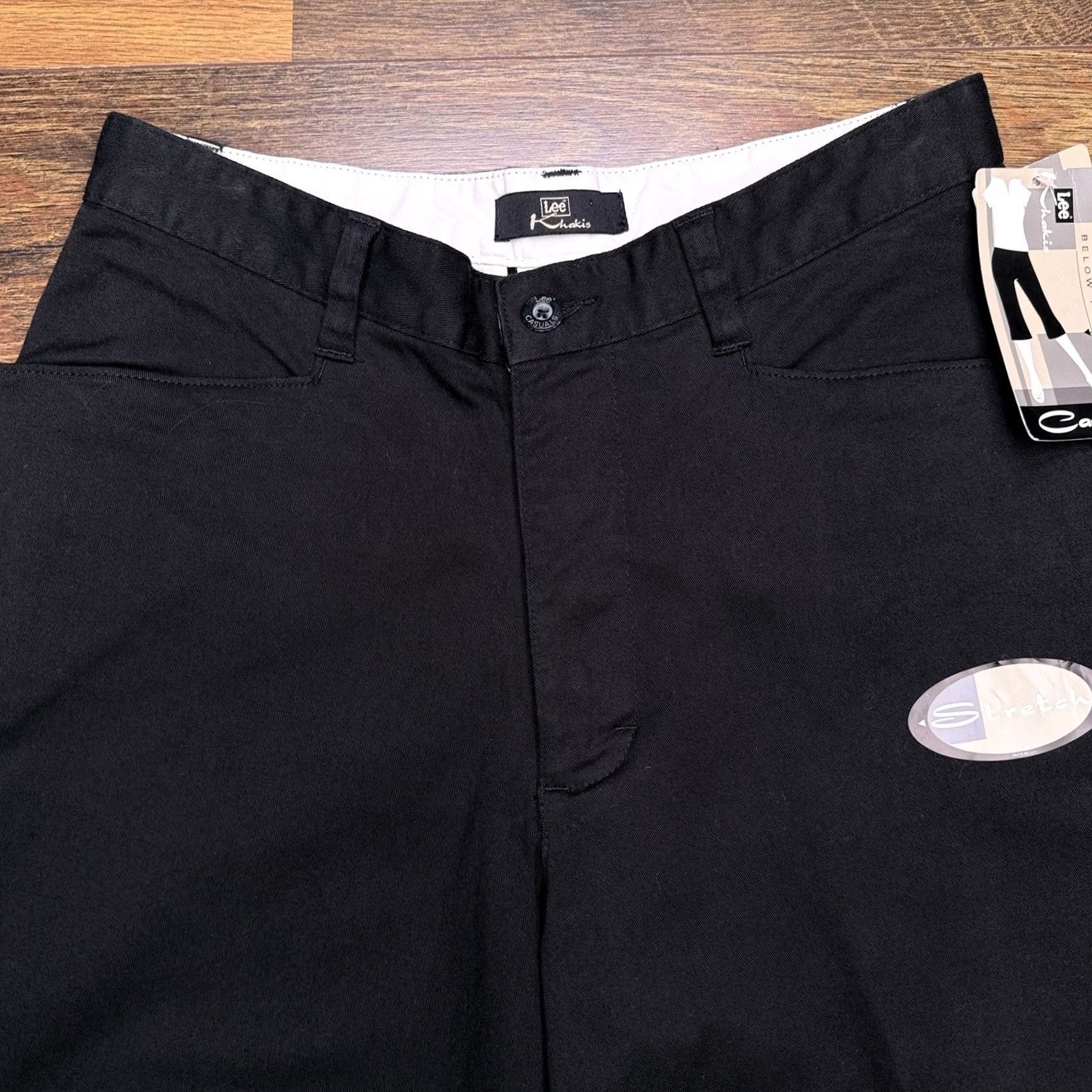 Lee VINTAGE Lee Capri Pants Womens 6M Black High Rise Stretch Khakis New Size 28" / US 6 / IT 42 - 3 Thumbnail