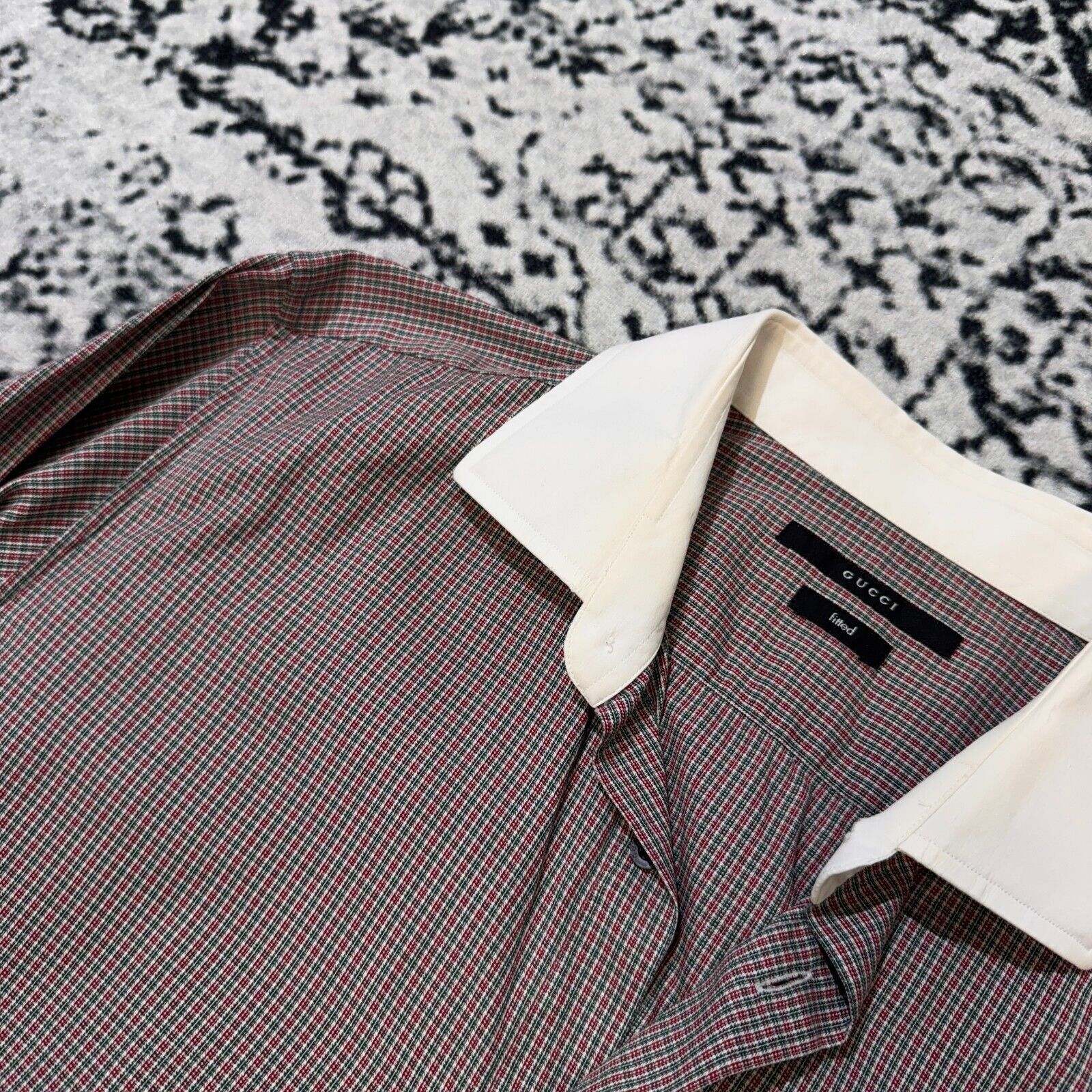 Gucci × Vintage Vintage Gucci Green Red Coton Shirt Size 42 IT Tom Ford 90s Size US L / EU 52-54 / 3 - 4 Thumbnail
