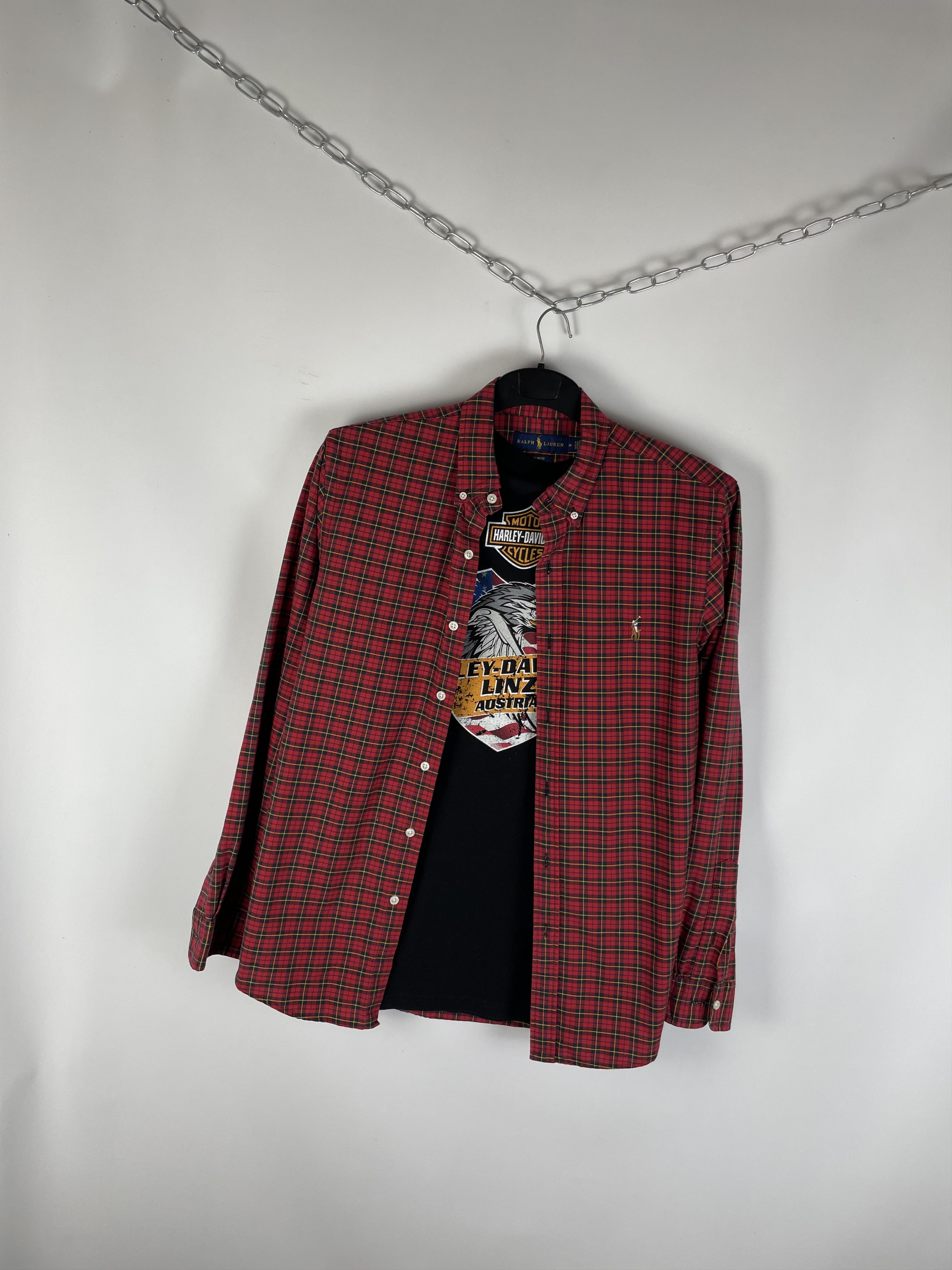 Flannel Flannel Polo Ralph Lauren Vintage Mens Plaid Shirt Size US M / EU 48-50 / 2 - 2 Thumbnail
