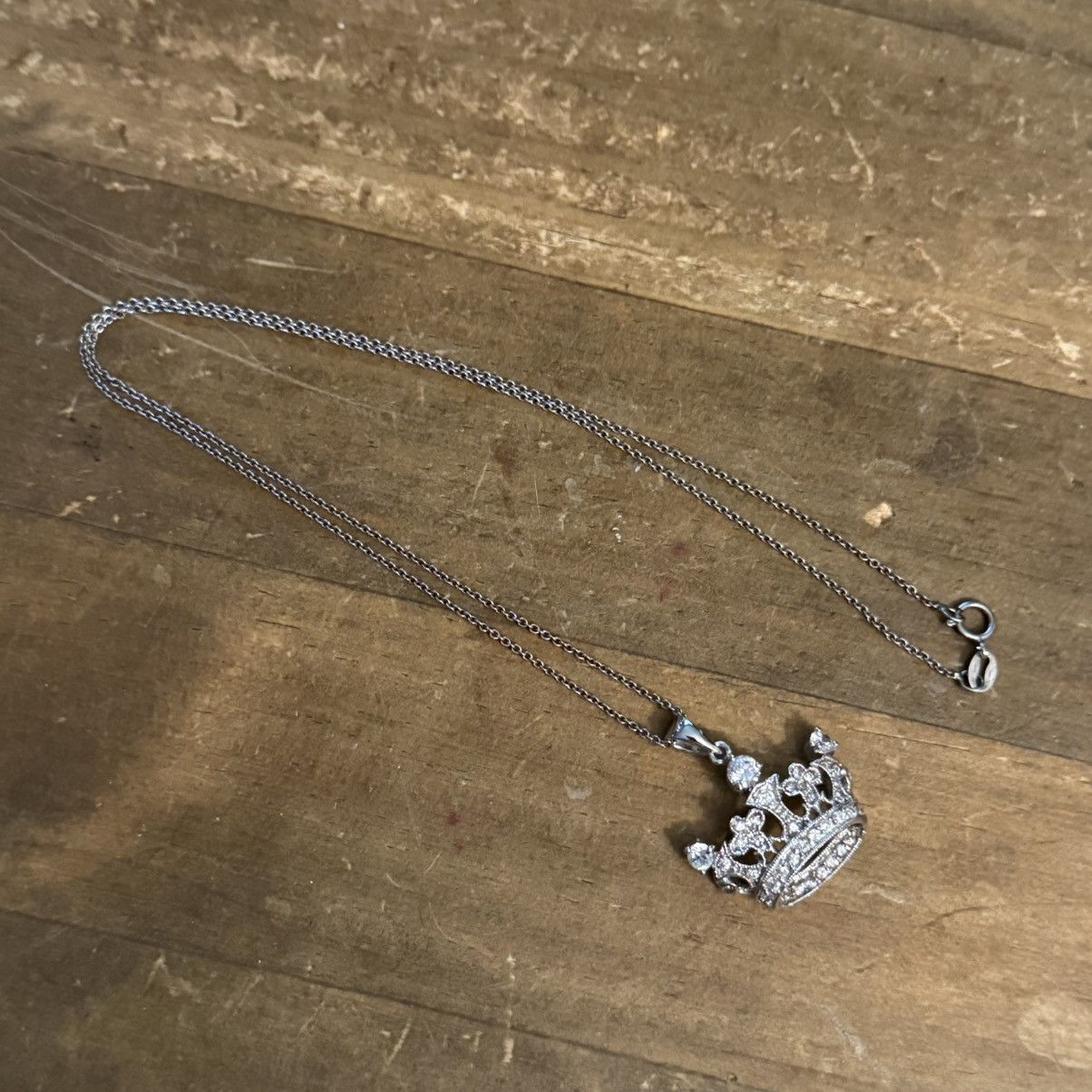 Vintage Vintage Ross Simons 925 pave crown pendant necklace Size ONE SIZE - 3 Thumbnail