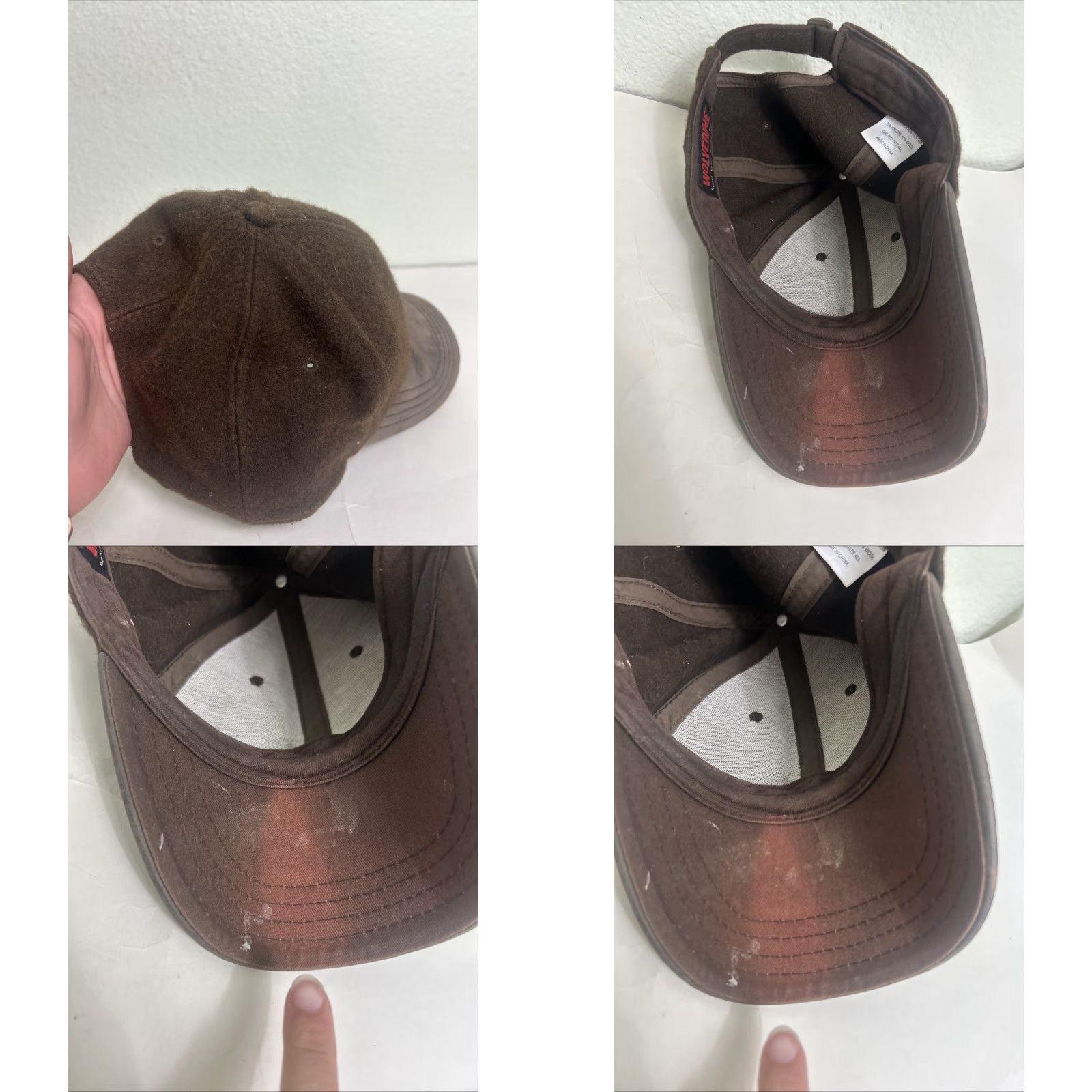 J Brand Wolverine Hat Baseball Cap Adjustable Wool Leather Brown Strapback Mens Adjustable Wool Leather Brown Baseball Cap Size ONE SIZE - 10 Thumbnail