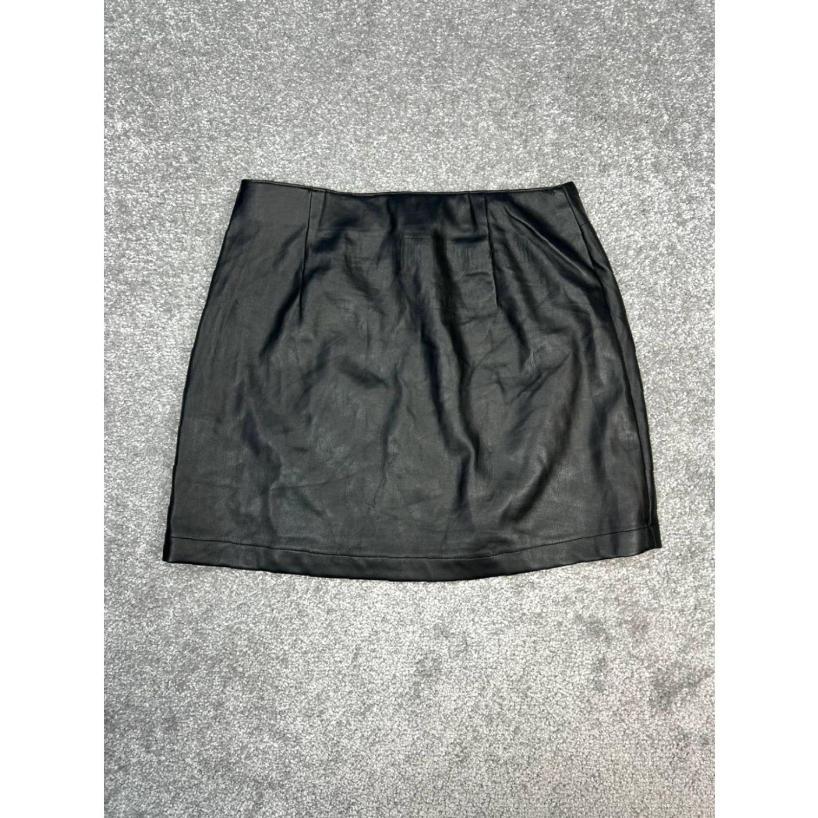 Abercrombie & Fitch Abercrombie & Fitch Skirt Womens Small Black Faux Leather Straight & Pencil Dress Skirt? Size 28" / US 6 / IT 42 - 2 Thumbnail