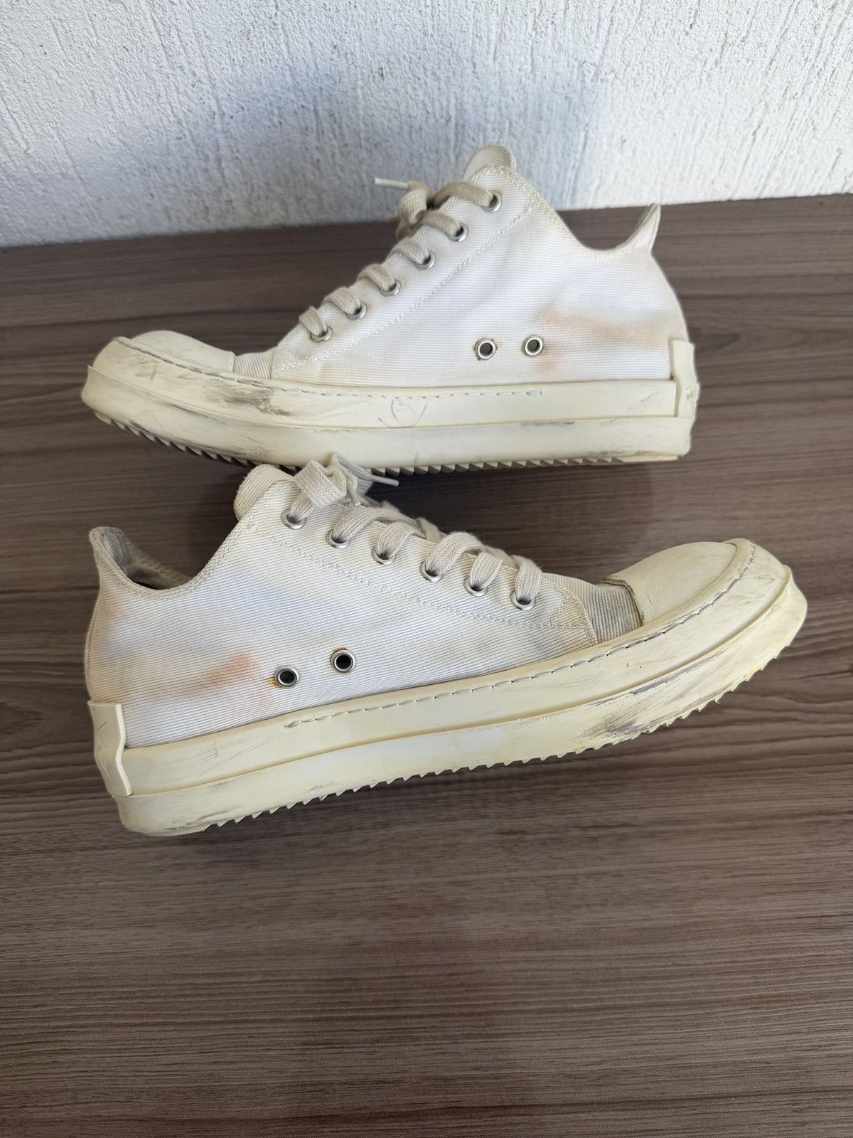 Rick Owens Drkshdw Khaki canvas ramones Size US 8 / EU 41 - 4 Thumbnail