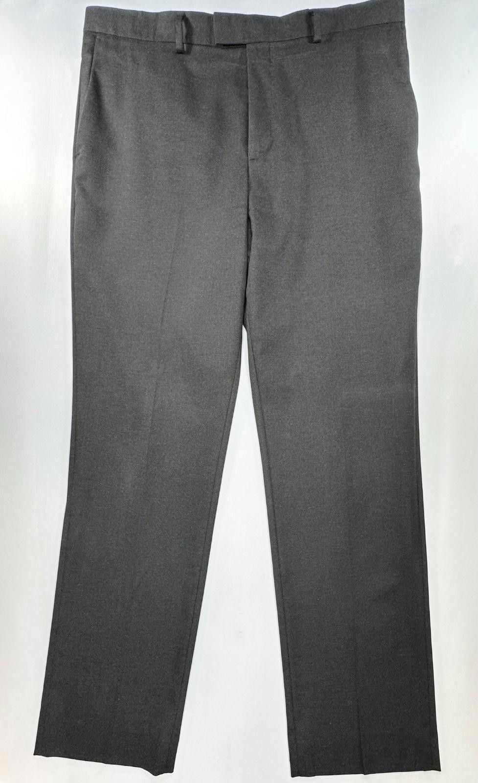 Banana Republic Banana Republic Slim Flat Straight Dress Pant Gray Men 36/34 Size US 36 / EU 52 - 1 Thumbnail