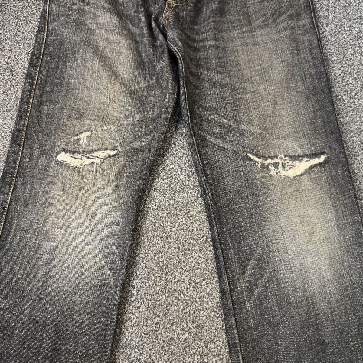Hysteric Glamour Edwin Blue Trip 503 Black Distressed Denim ifsixwasnine Size US 32 / EU 48 - 4 Thumbnail