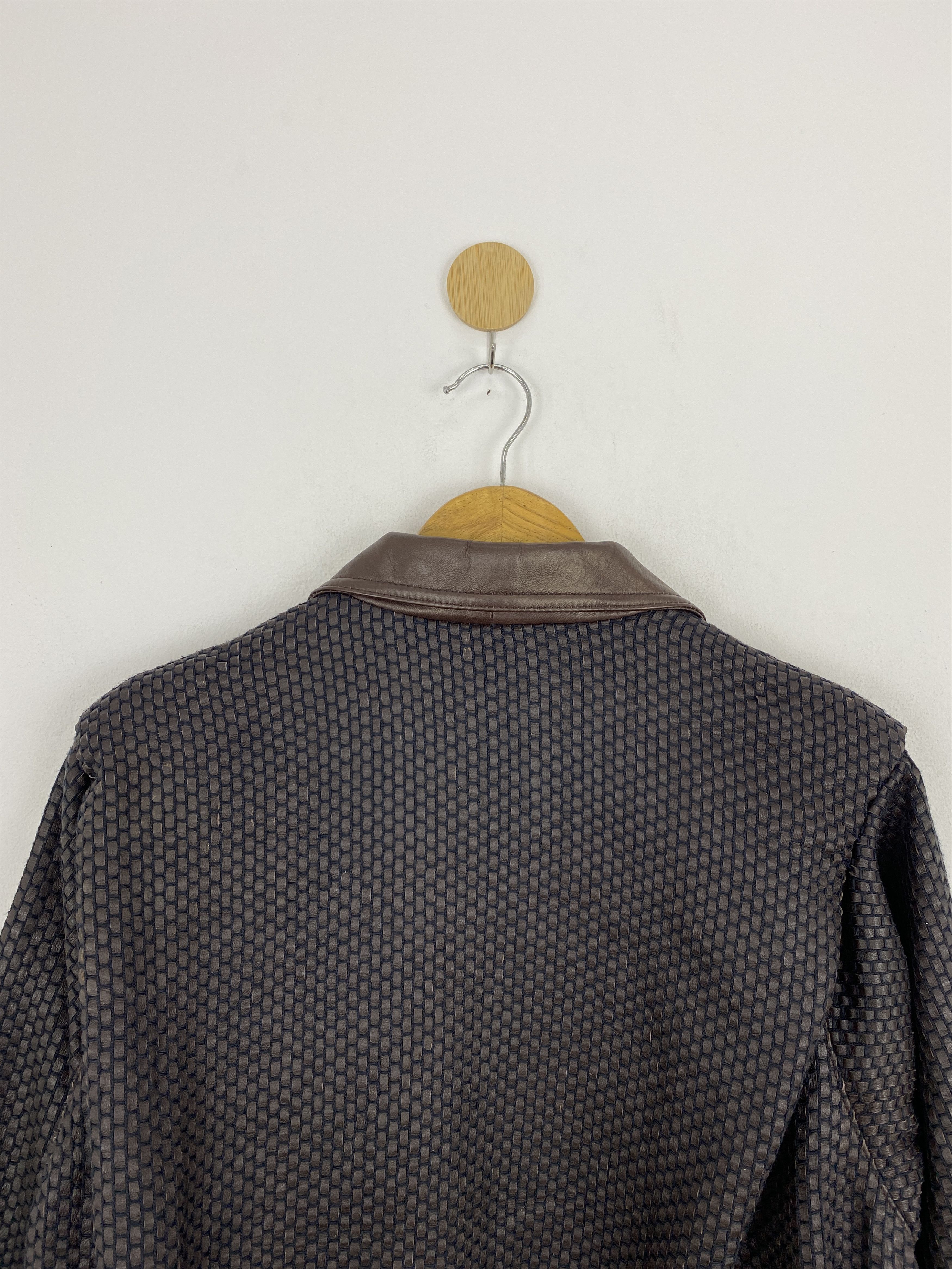 Japanese Brand Vintage Japanese Brand Checkers Leather Jacket MJ0072Z Size US L / EU 52-54 / 3 - 4 Thumbnail