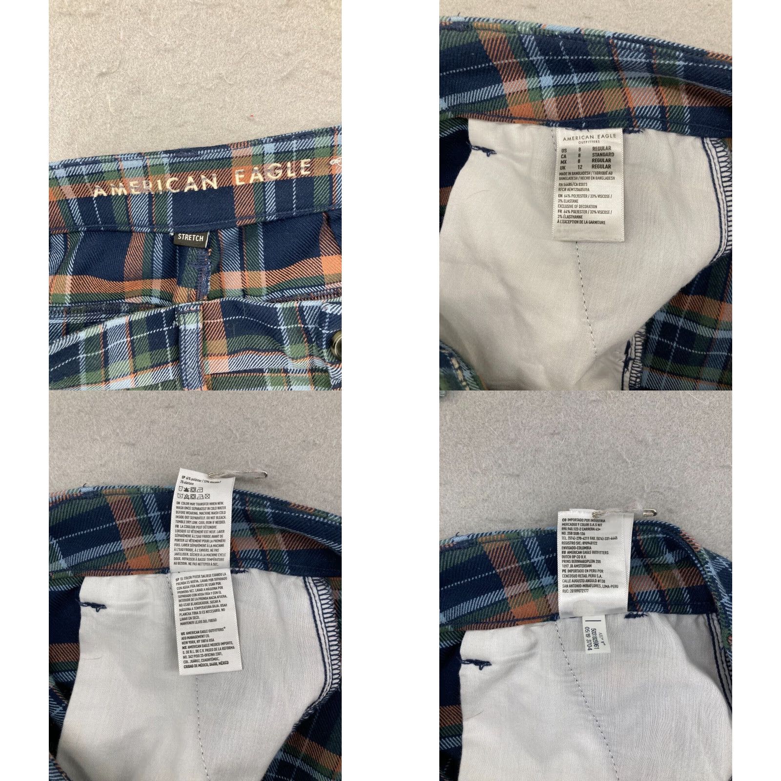 American Eagle Outfitters American Eagle Outfitters Womens Pants 8 REG Plaid Jegging Super Stretch Preppy Size 30" / US 8 / IT 44 - 8 Thumbnail