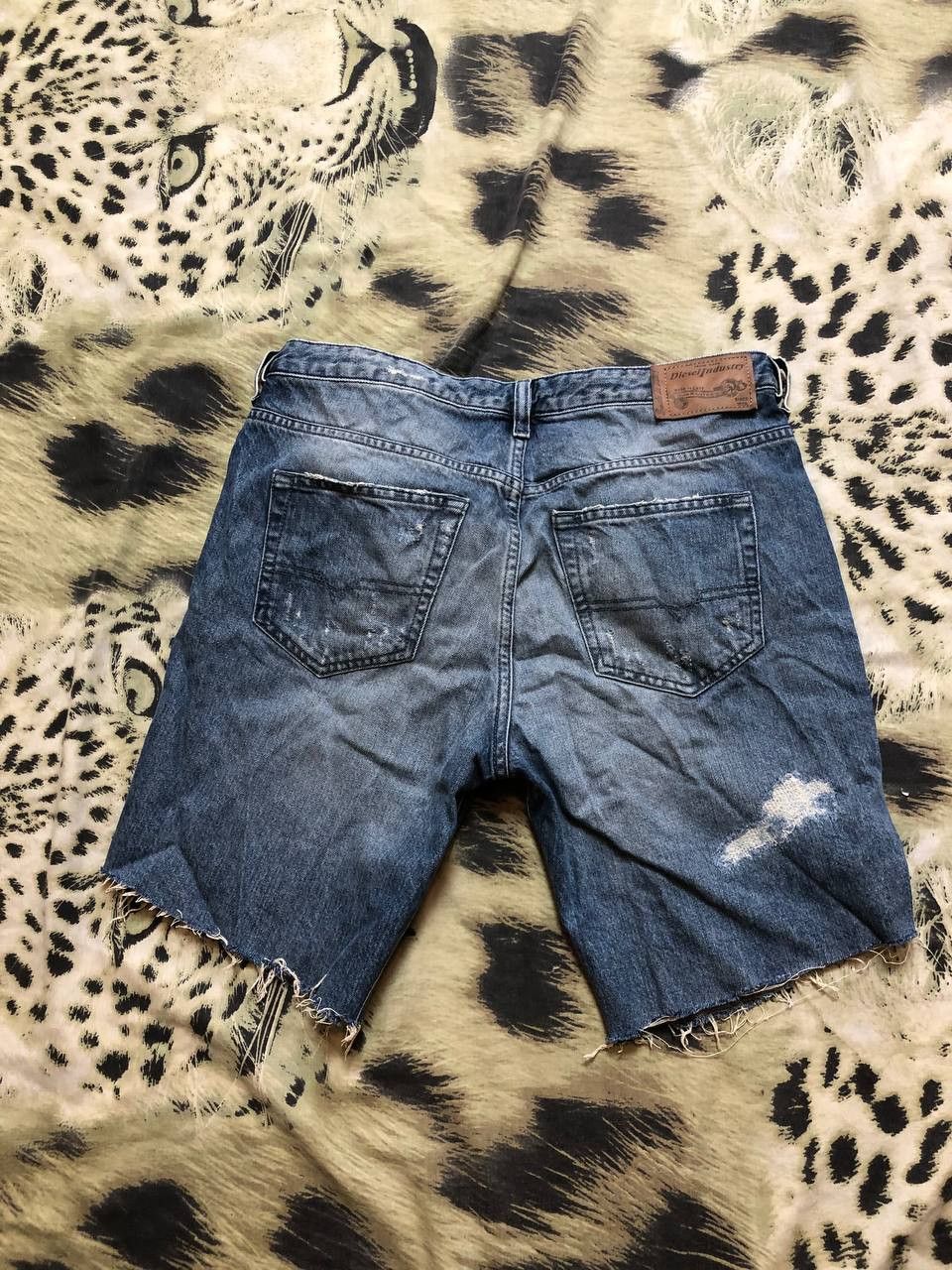 Diesel Jean Shorts Denim Distressed Hip Hop Grunge Jorts Y2K Size 29" - 22 Thumbnail