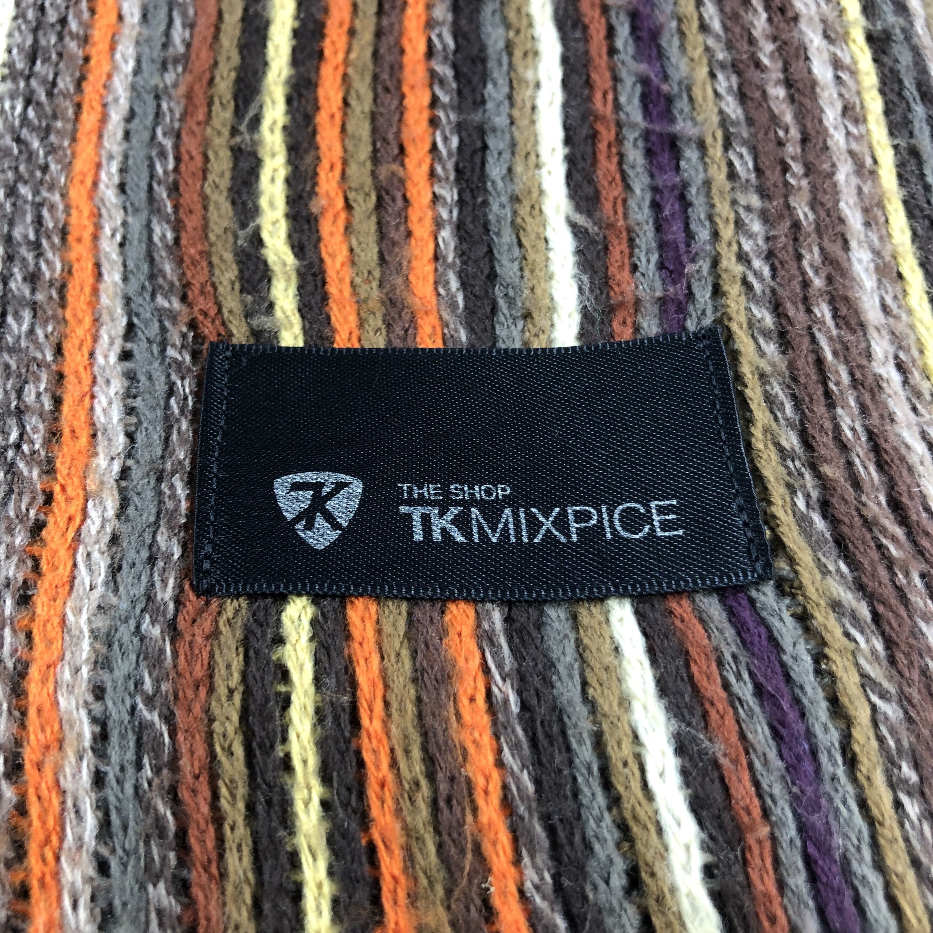 Takeo Kikuchi Takeo Kikuchi Striped Knit Wool Scarf Muffler V785 Size ONE SIZE - 4 Thumbnail
