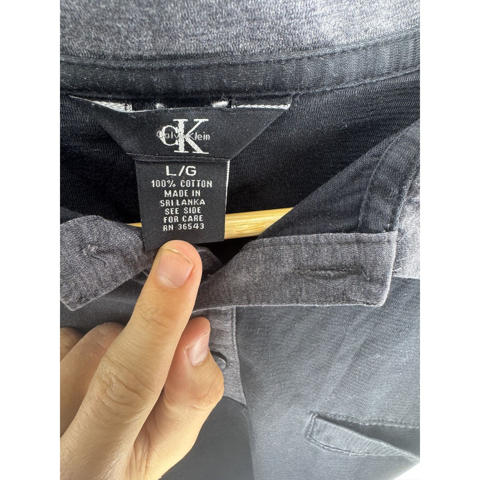 Calvin Klein Calvin Klein Polo Shirt Black Gray Pocket Short Sleeve Size US L / EU 52-54 / 3 - 2 Thumbnail