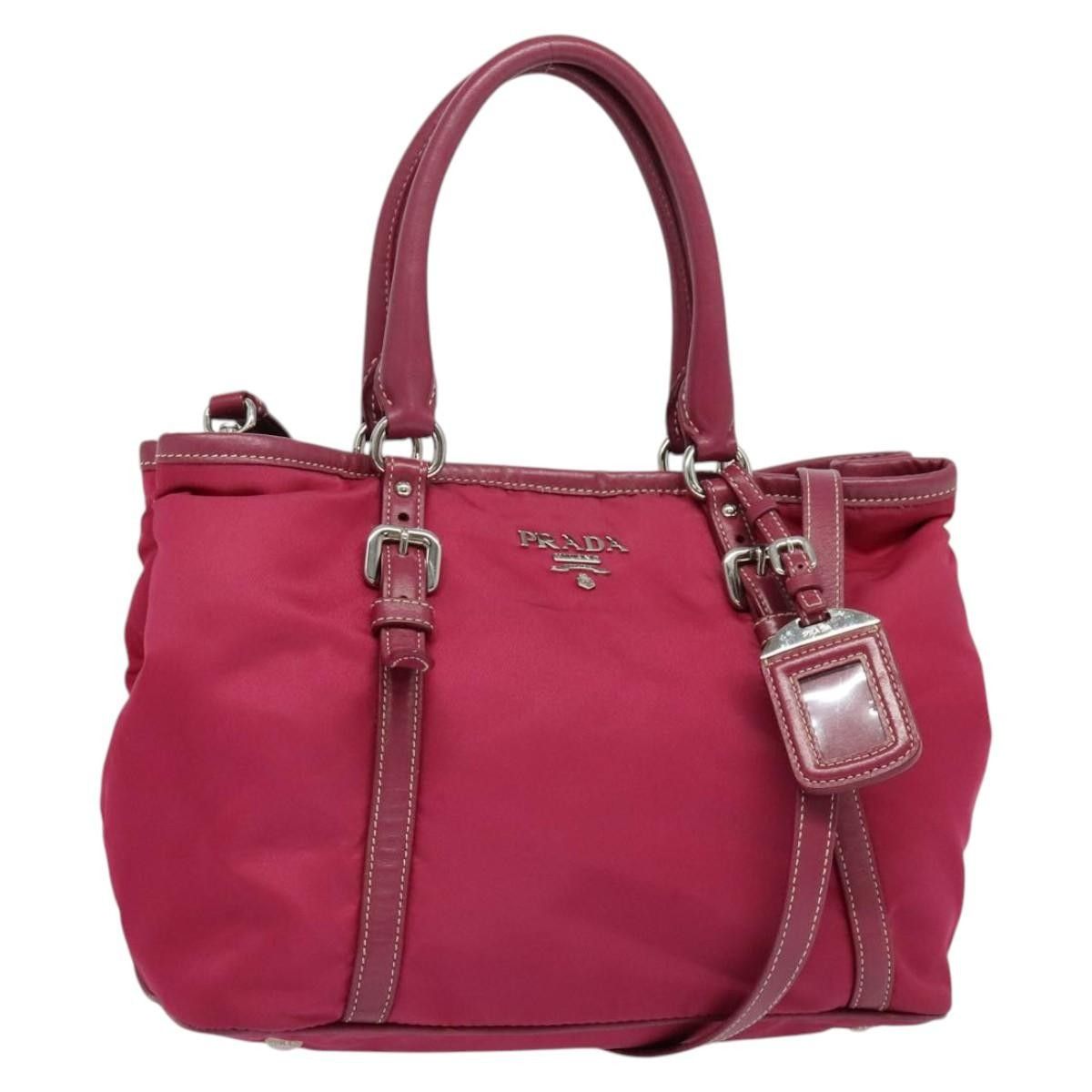 Prada Prada Convertible Belted Hobo Tessuto with Leather Size ONE SIZE - 1 Thumbnail