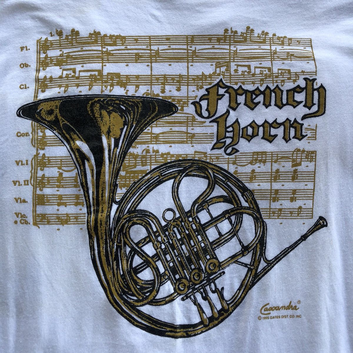 Vintage Vtg 90s Saxophone + French Horn Illustration Lot Tshirt Size US M / EU 48-50 / 2 - 6 Thumbnail