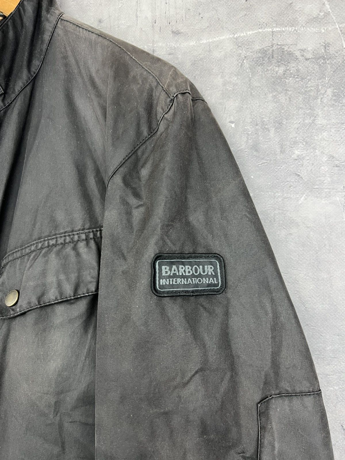 Barbour Barbour International Wax Jacket Men's Size L Black Bomber Size US L / EU 52-54 / 3 - 5 Thumbnail