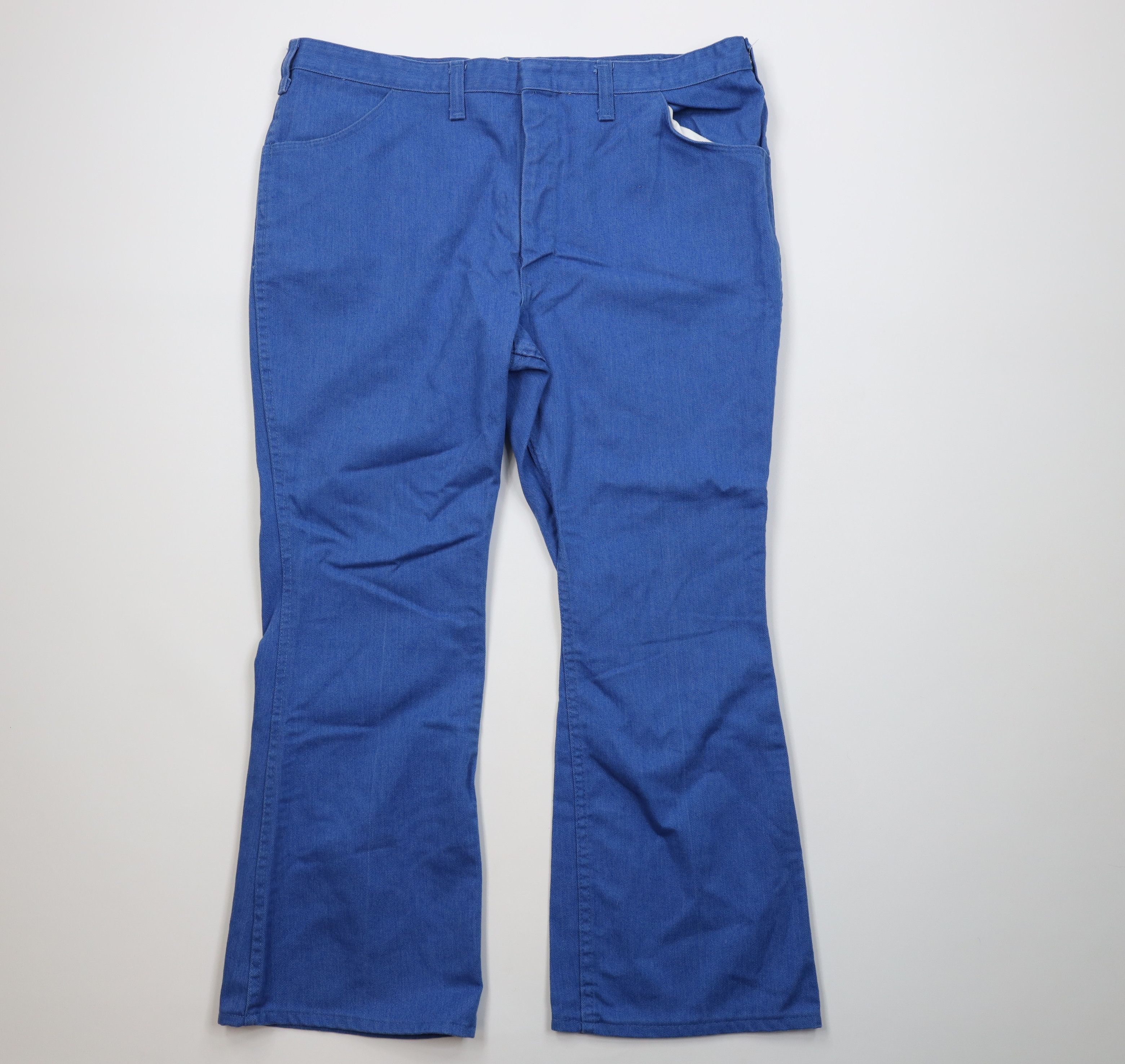 Dickies Vintage 60s 70s Dickies Bell Bottoms Denim Jeans Blue USA Size US 40 / EU 56 - 1 Thumbnail