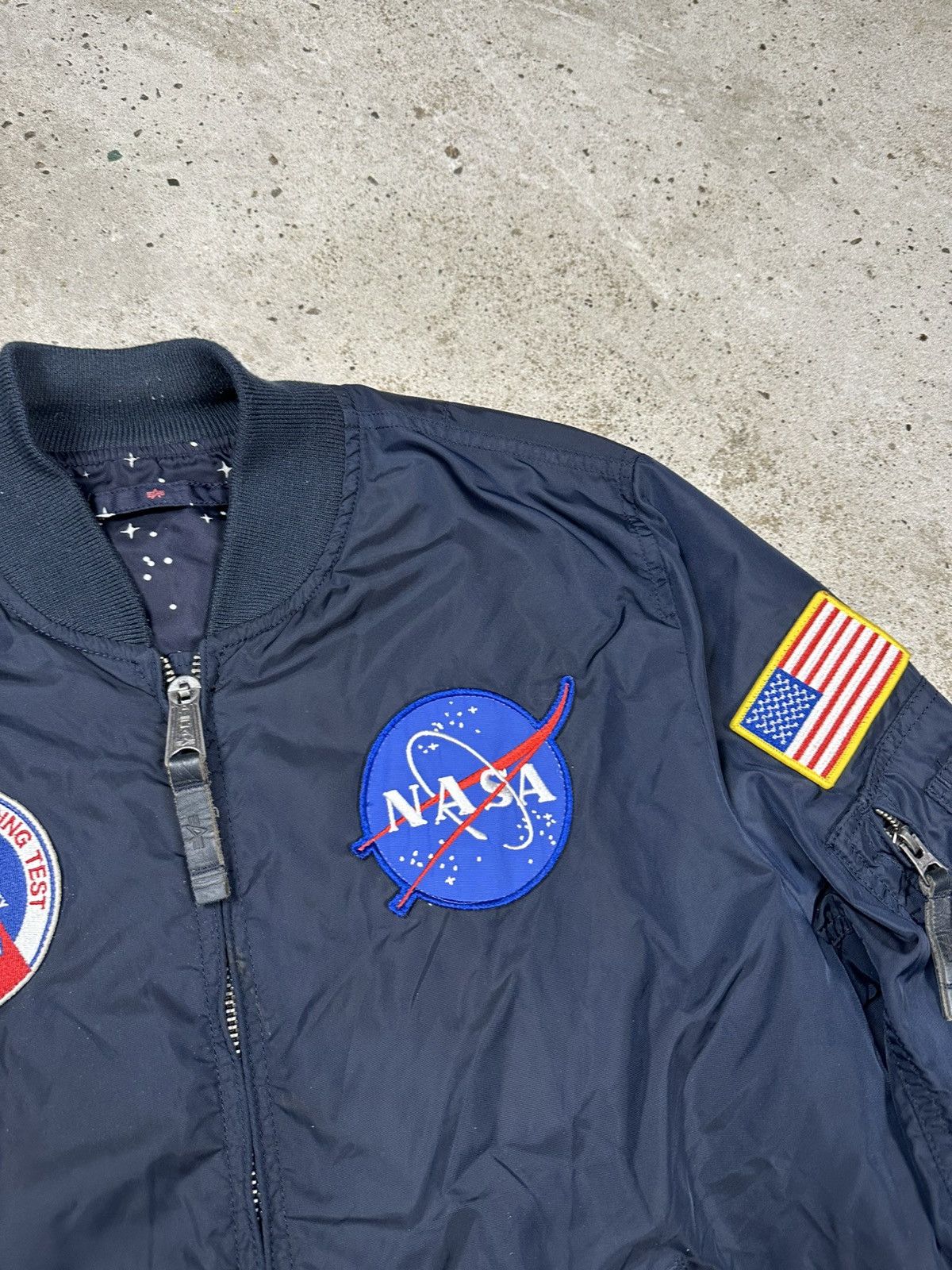 Alpha Industries Alpha Industries MA 1 TT Nasa Reversible Bomber Jacket Flyer Size US M / EU 48-50 / 2 - 8 Thumbnail