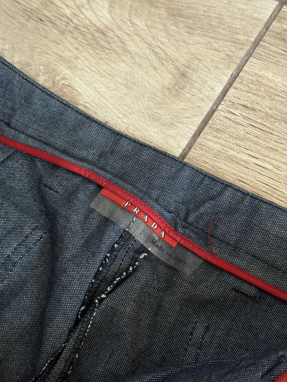 Prada Woman's Prada Red Tab Gray Denim Light Pant Size 42 Size 28" / US 6 / IT 42 - 12 Thumbnail