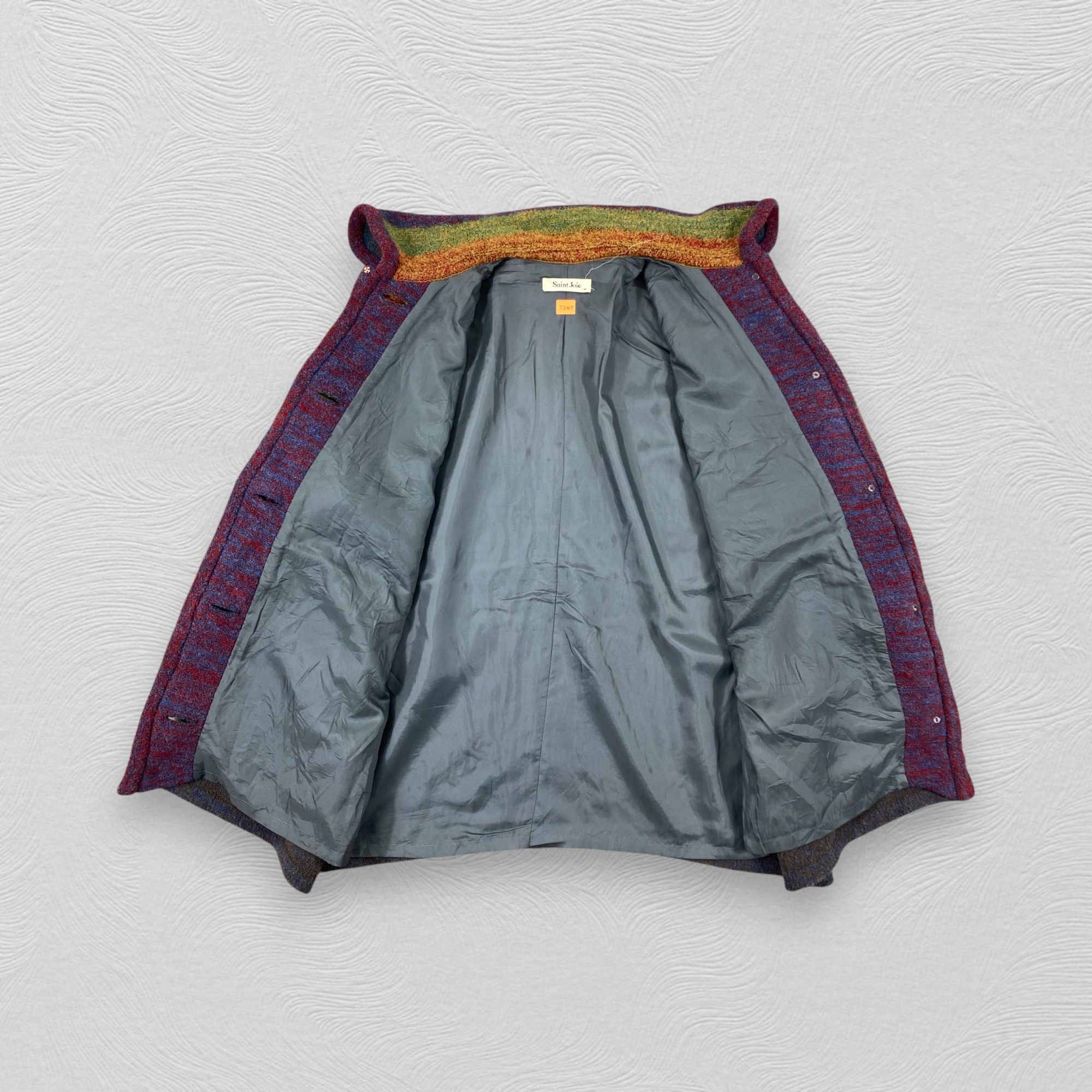 Japanese Brand Vintage Japanese Saint Joie Colourful Wool Jacket -J267 Size US M / EU 48-50 / 2 - 3 Thumbnail