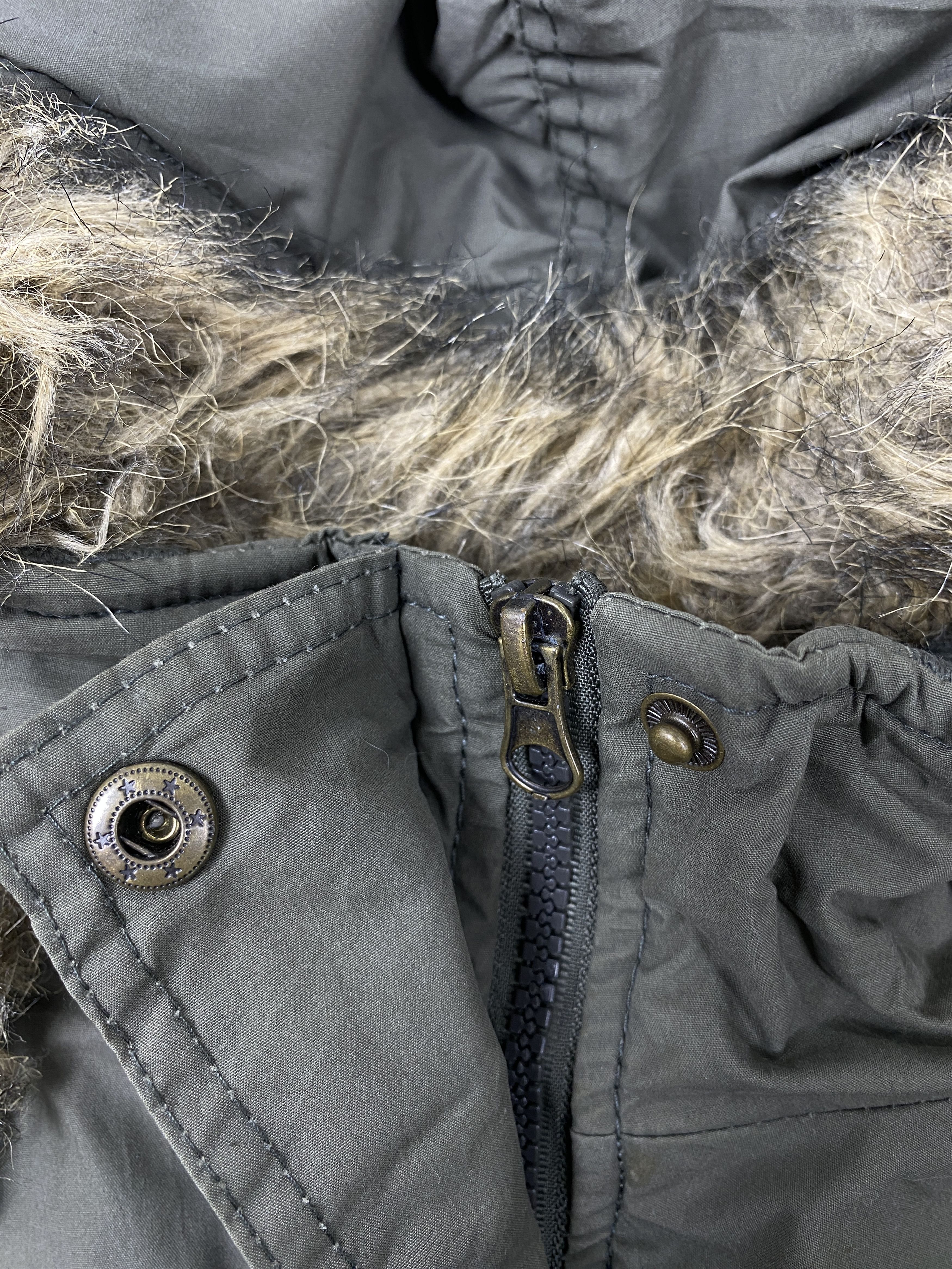 Vintage Natural Works Hoodie Long Jacket J2194