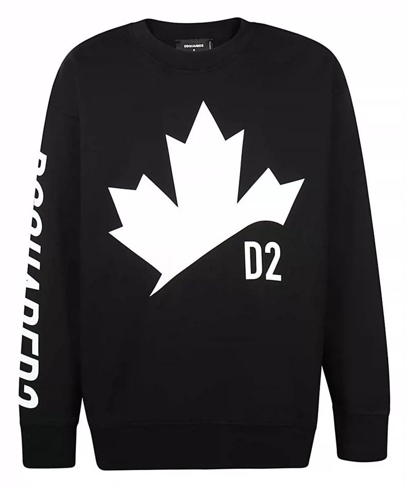 Dsquared2 Dsquared2 Oversize Black Maple Leaf Sweatshirt-yf Size US S / EU 44-46 / 1 - 1 Thumbnail