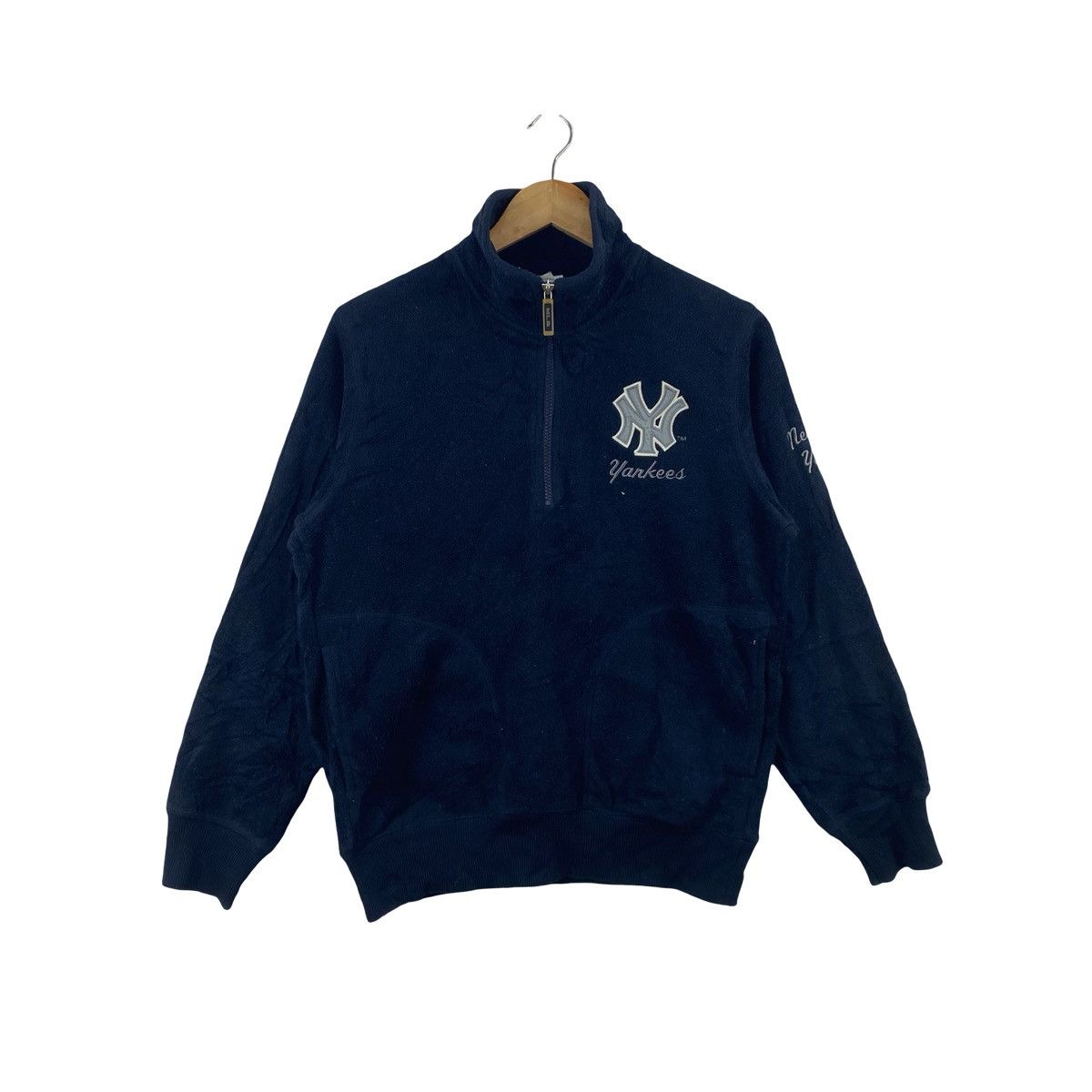 MLB Vintage MLB NEW YORK Yankees Quarter Zip Fleece Jacket Size US M / EU 48-50 / 2 - 4 Thumbnail