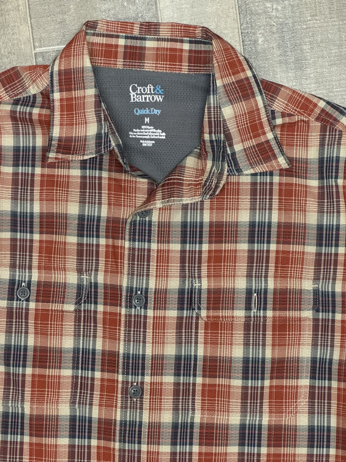 Croft & Barrow Croft & Barrow Men’s MediumQuick-Dry Plaid ShirtShort Sleeve Size US M / EU 48-50 / 2 - 11 Thumbnail