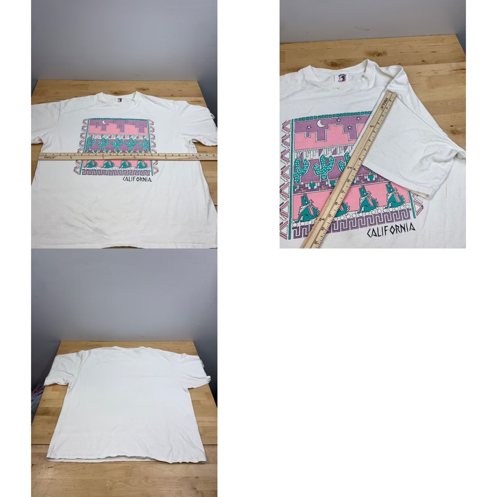 Vintage VINTAGE California Shirt XL White Coyote Desert Southwest 11956 Size US XL / EU 56 / 4 - 8 Thumbnail