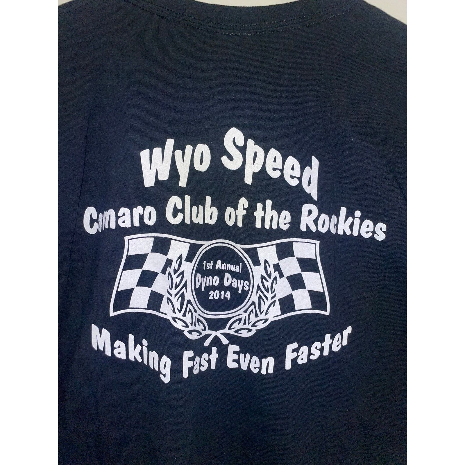 Gildan Camaro Club Racing Shirt Wyo Speed Dyno Days Black Race Tee Size US L / EU 52-54 / 3 - 6 Thumbnail
