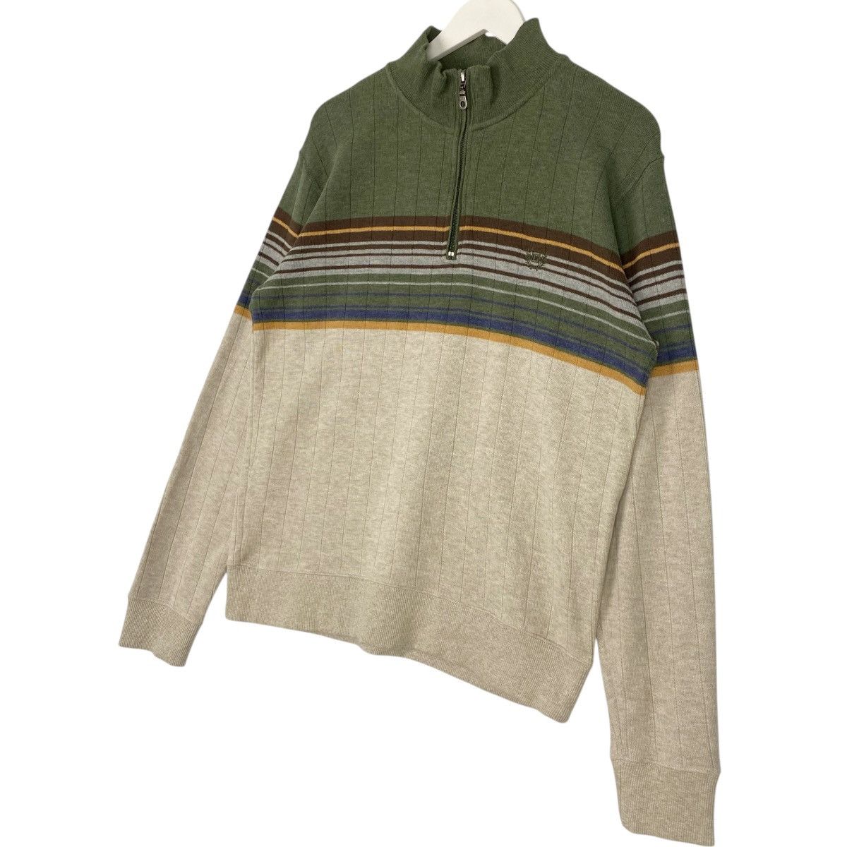 Vintage Vintage Chaps QuaterZip Sweatshirt Green Pullover Size M Size M / US 6-8 / IT 42-44 - 2 Thumbnail