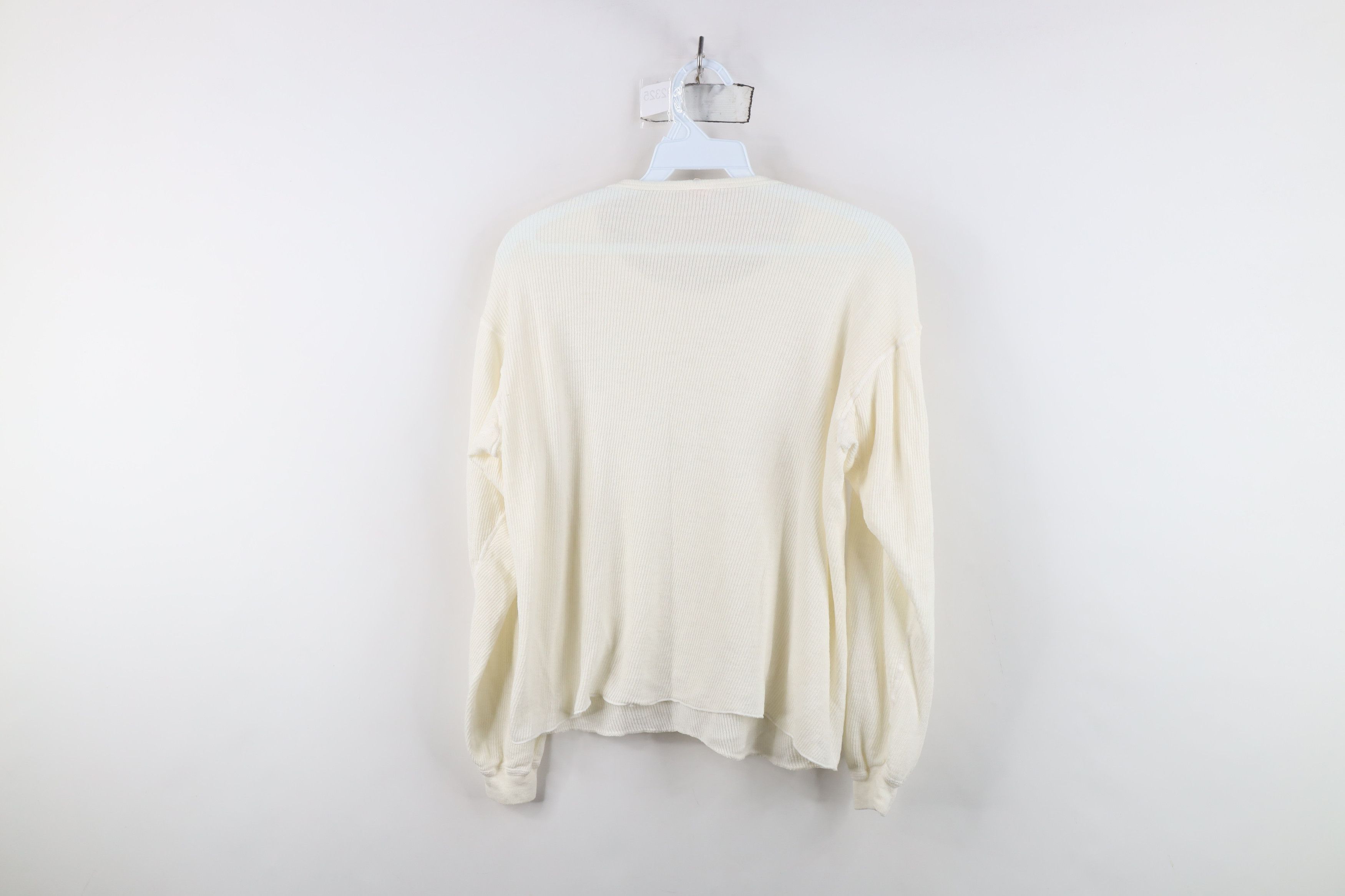 Vintage Vintage 70s Streetwear Thermal Waffle Knit T-Shirt White USA Size XL / US 12-14 / IT 48-50 - 8 Thumbnail