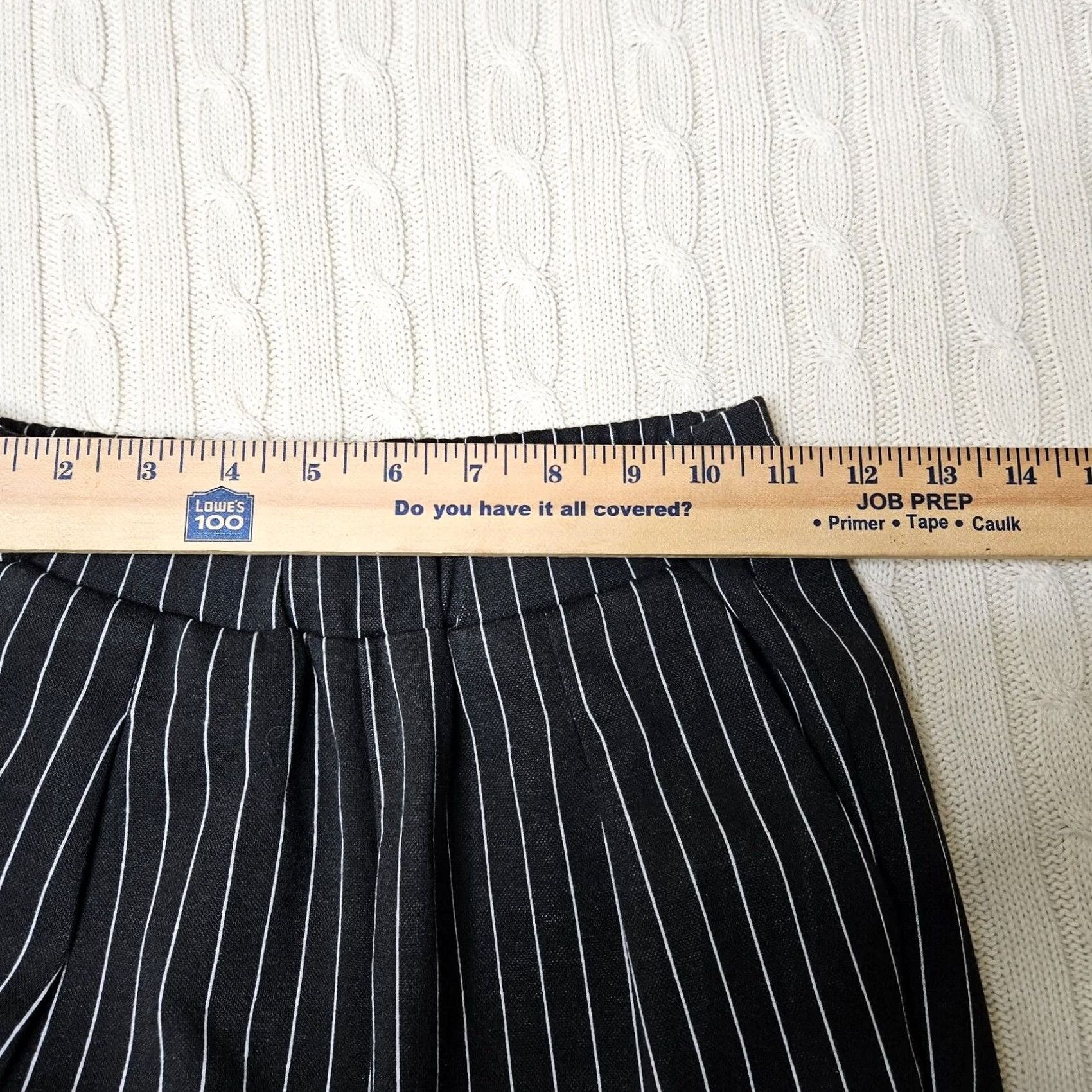 Vintage Lulu's Women's black White stripes Pull-on Casual Pant XS Size 26" / US 2 / IT 38 - 3 Thumbnail