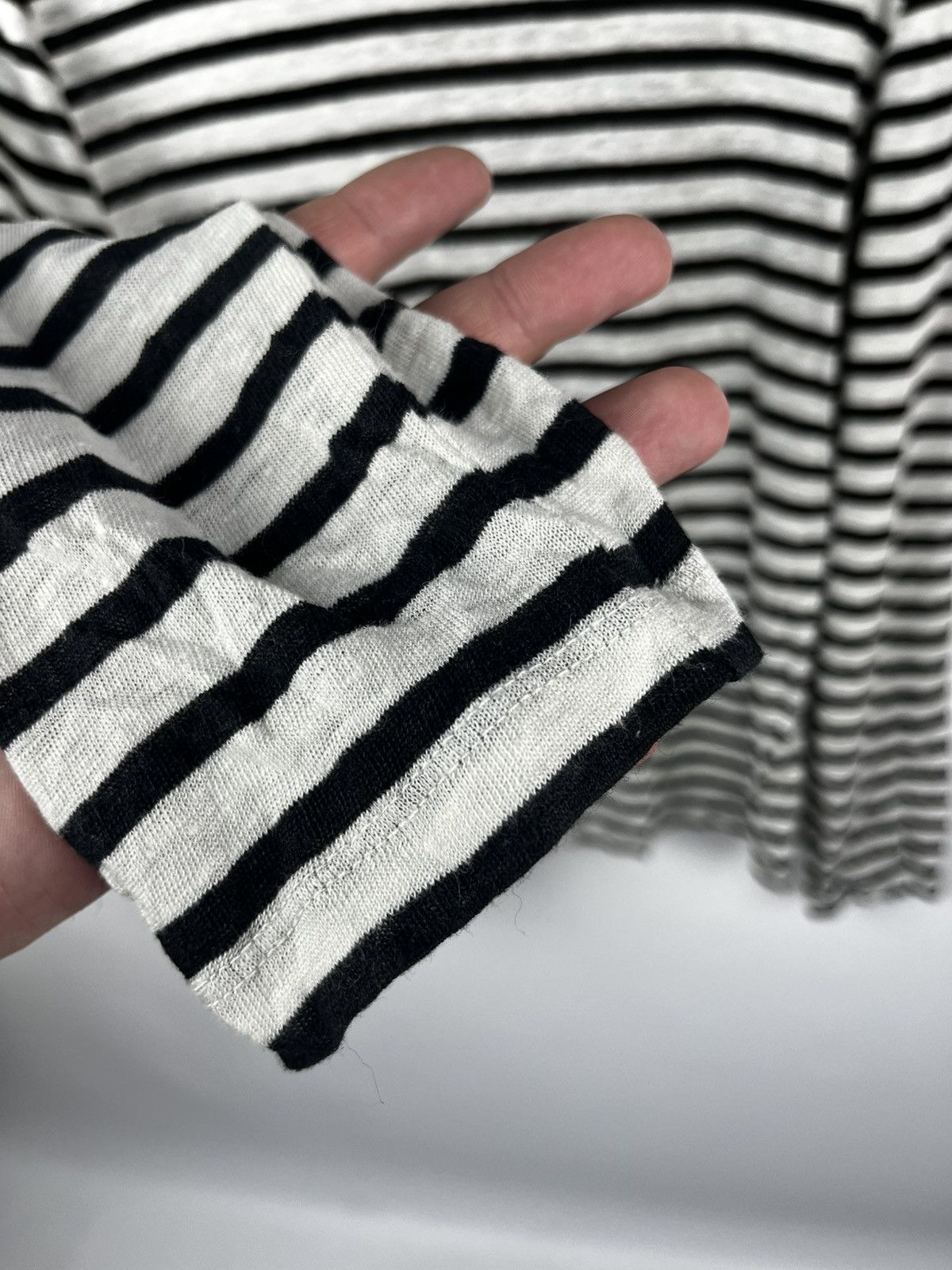 Alexander Wang Womens T. Alexander Wang Long Sleeve Striped Top Black White Size S / US 4 / IT 40 - 7 Thumbnail