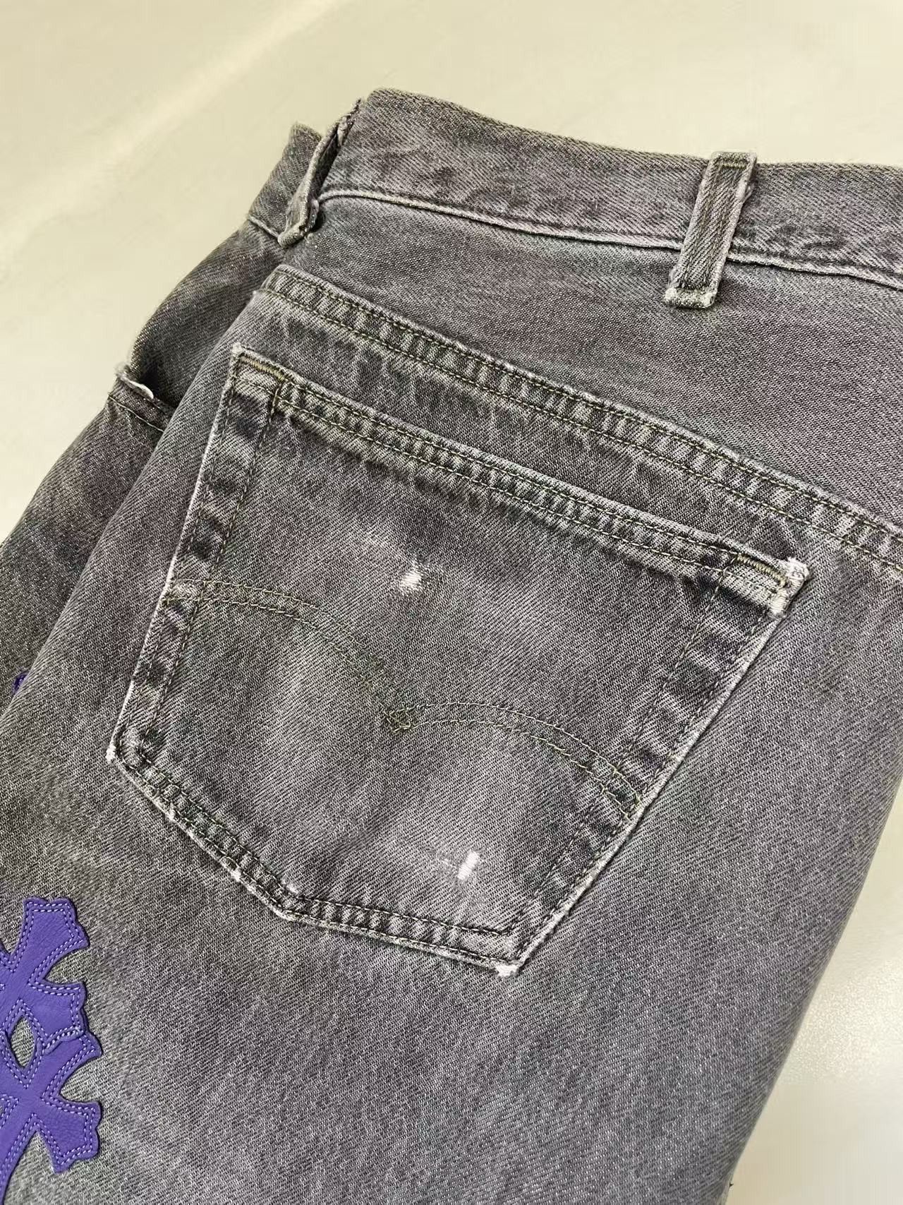 Chrome Hearts Chrome Hearts Levi's 501 Purple Cross Patch Jeans Size US 38 / EU 54 - 14 Thumbnail