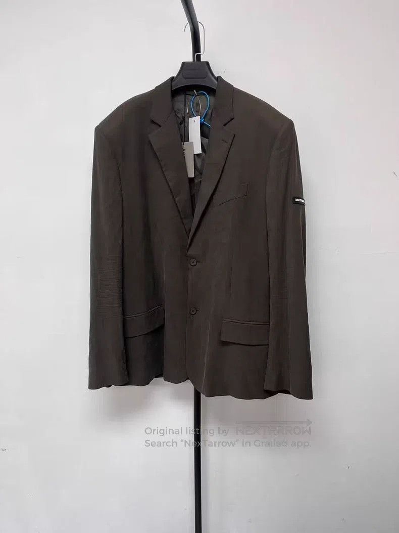 Balenciaga Balenciaga Drooping Double Fine Striped Washed Blazer Jack Size US S / EU 44-46 / 1 - 1 Thumbnail