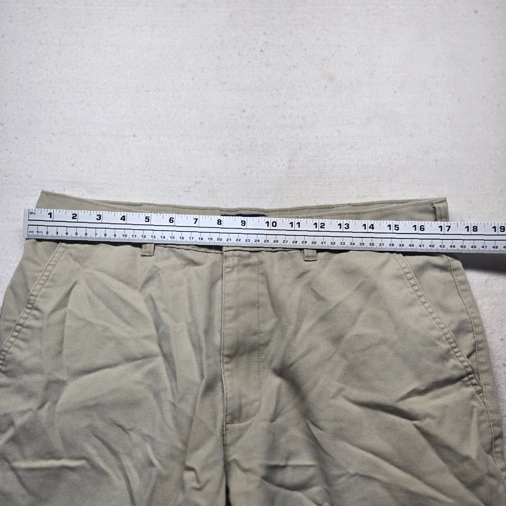 Vintage VINTAGE Puritan Khaki Chino Pants Men 36x29 Beige Cotton Polyester Belt Loops Pleated Front Zip Regular Rise 10-12" Mid 36 Inseam 29" Adult Mens Pants Size US 36 / EU 52 - 4 Thumbnail