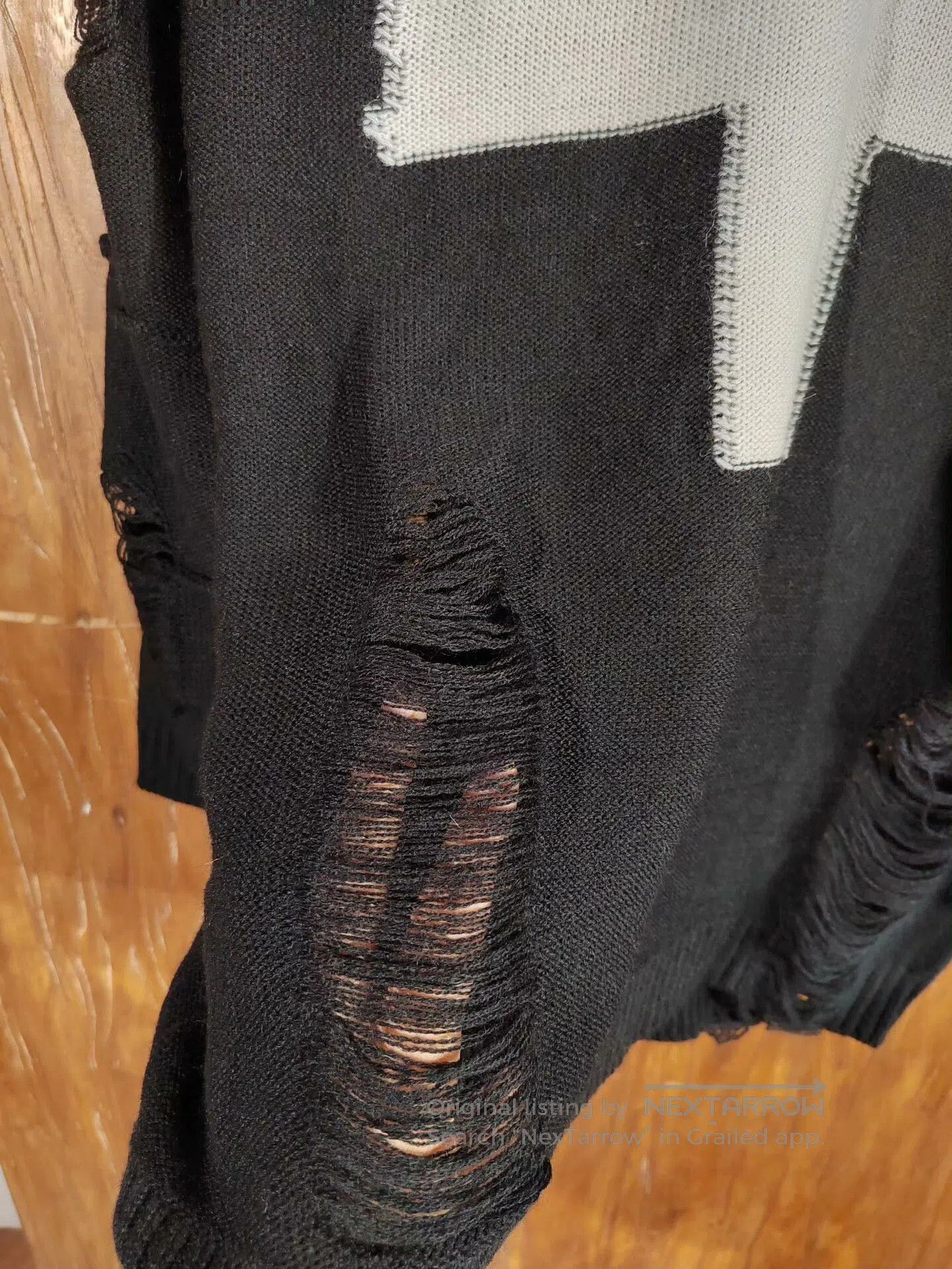 Gene Par Yukio Mishiba Yukio Mishiba Black Distressed Sweater. Size US M / EU 48-50 / 2 - 2 Thumbnail