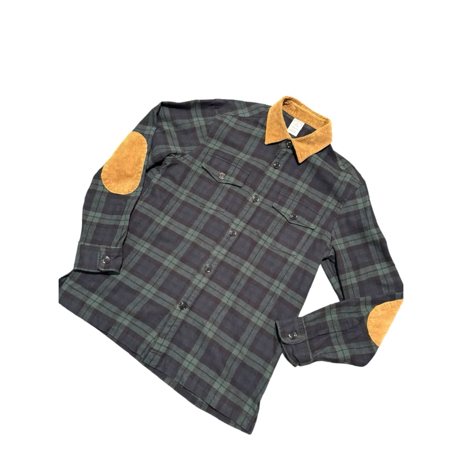 Brooks Brothers VINTAGE Brooks Brothers 1818 Flannel Shirt M Regular Plaid Green Cotton Long Sleeve Button-Up Collared Elbow Patches Men Regular Size US M / EU 48-50 / 2 - 5 Thumbnail