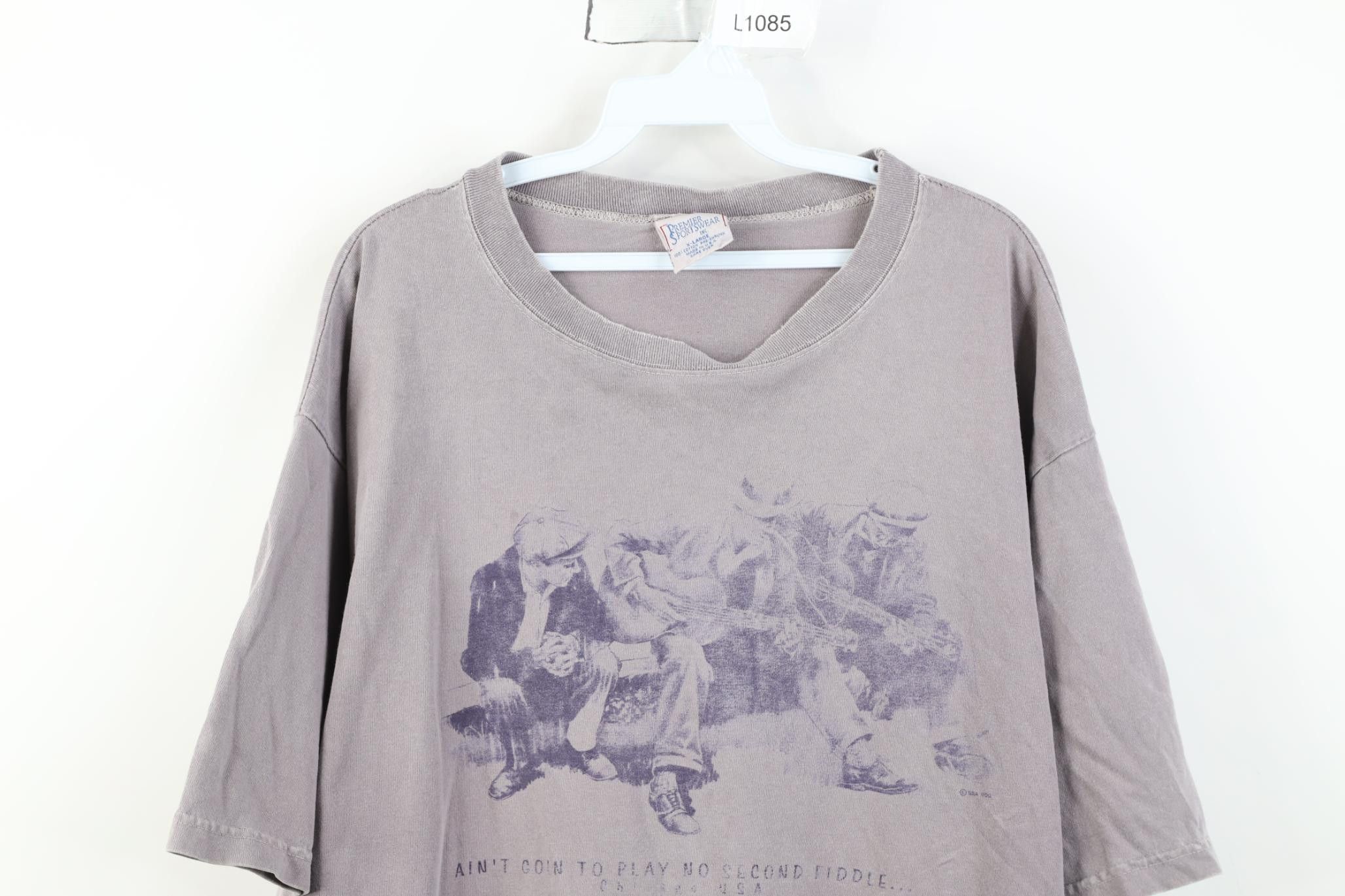 Vintage Vintage 90s Smith Ain't Goin To Play No Second T-Shirt Size US XL / EU 56 / 4 - 2 Thumbnail