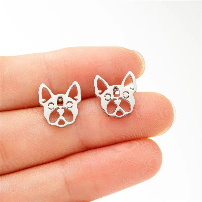 Jewelry Mini French Bulldog Earrings Charm Earring Gift Size ONE SIZE - 3 Thumbnail