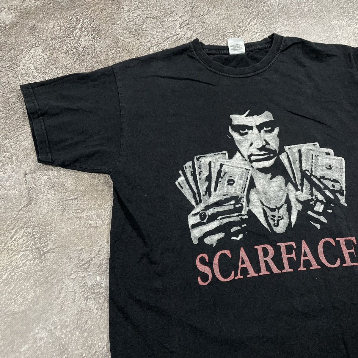 Vintage Vintage 90s Scarface Graphic Tee Single Stitch Faded Black M Size US M / EU 48-50 / 2 - 3 Thumbnail