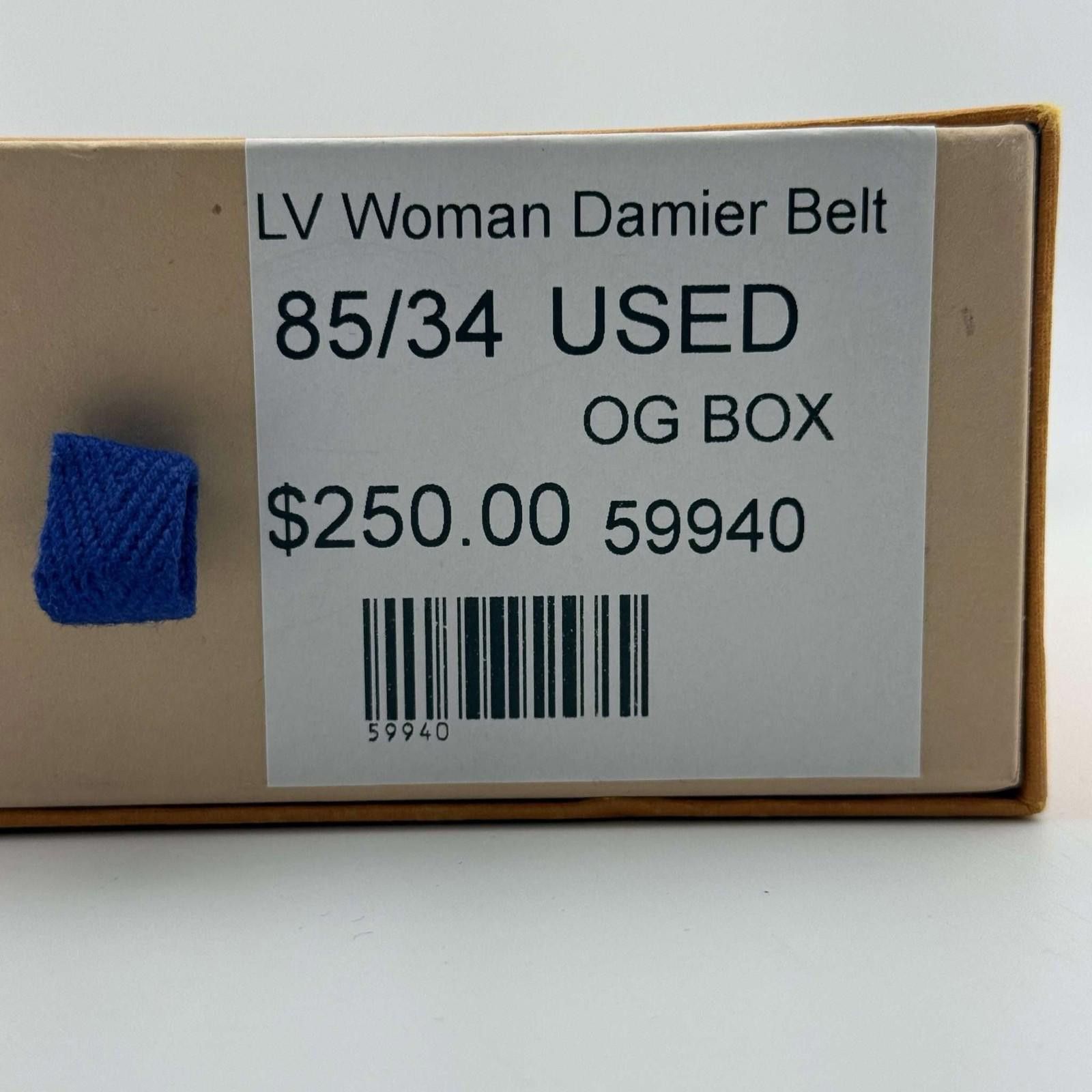Louis Vuitton Louis Vuitton Woman Damier Belt 85/34 Used OG Box Size ONE SIZE - 8 Thumbnail