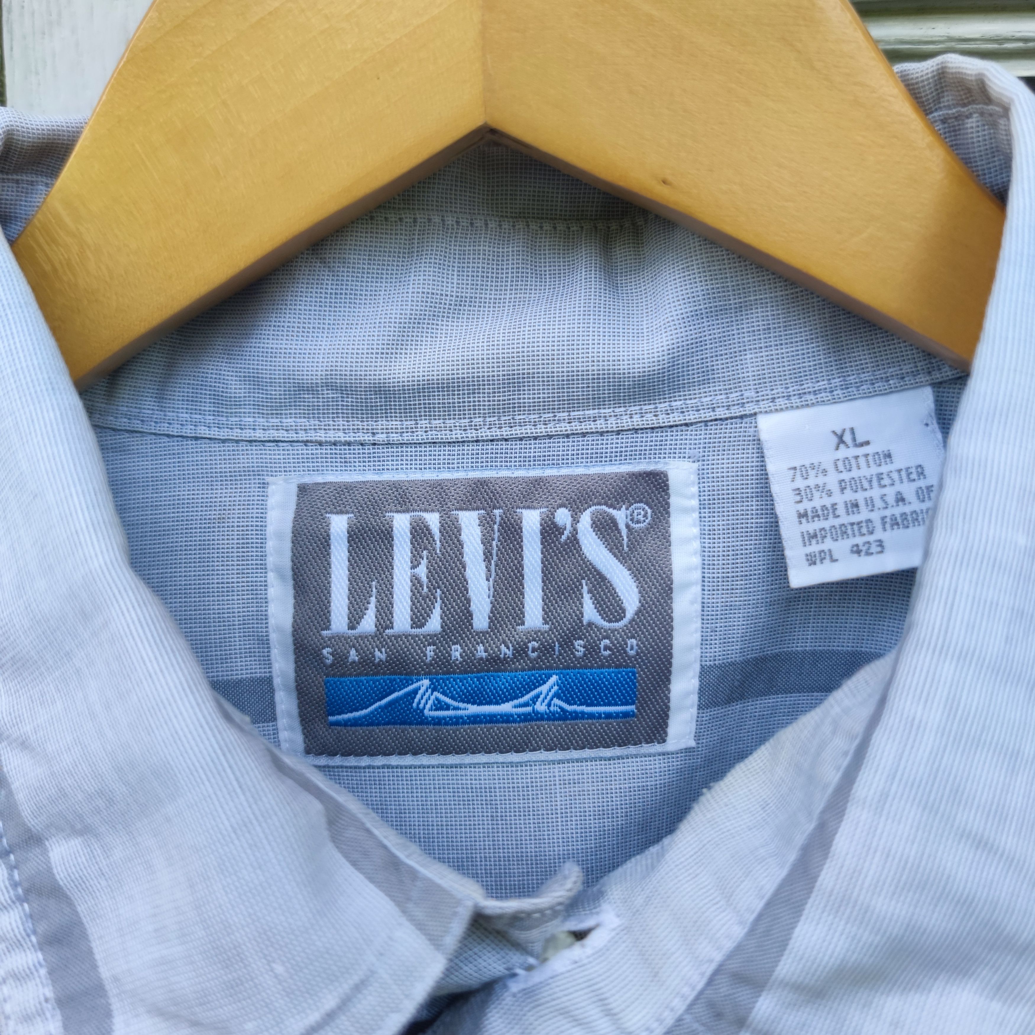 Levi's × Vintage Levi's San Francisco- Classic Button Up Striped Shirt Size US XL / EU 56 / 4 - 2 Thumbnail