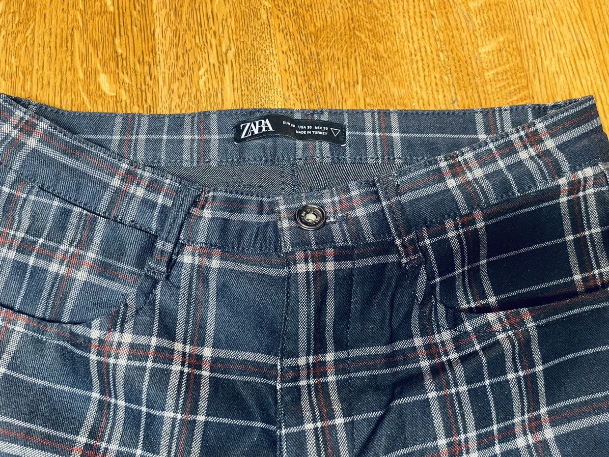 Zara Zara Men’s Blue Checked Stretch Dress Pants Size US 30 / EU 46 - 5 Thumbnail