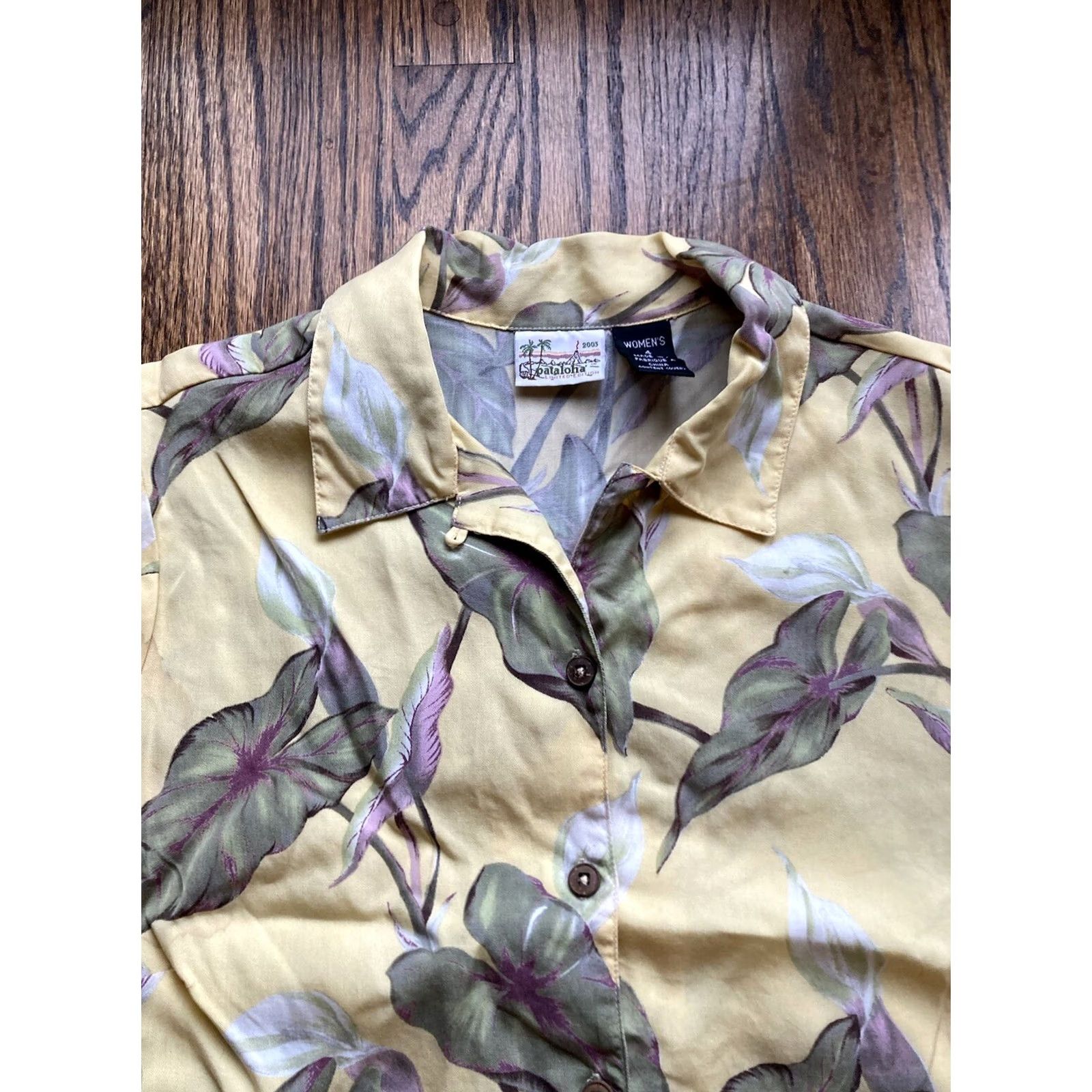 Patagonia VINTAGE Patagonia Shirt Womens 4 Yellow Pataloha Hawaiian Button Size Floral Size S / US 4 / IT 40 - 4 Thumbnail