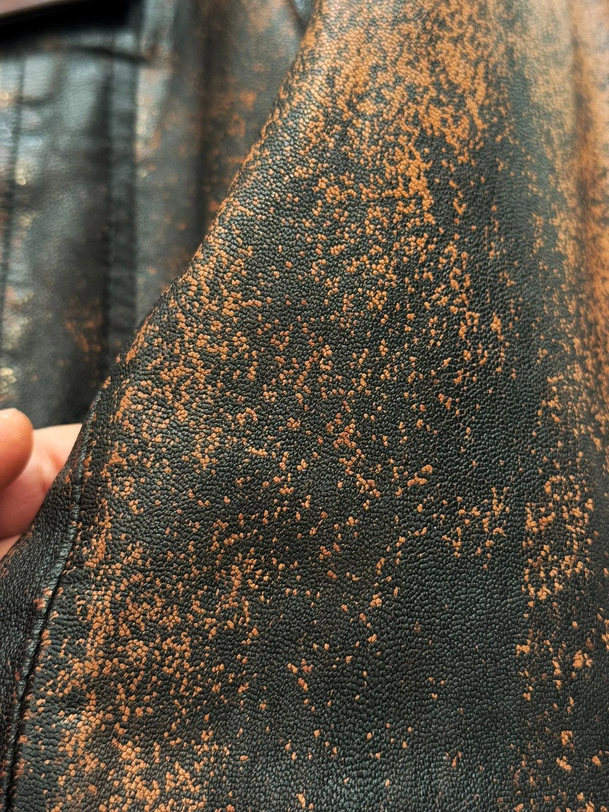 Isamu Katayama Backlash GRAIL x Backlash 1/1 “Rust” Speckled Leather Jacket Size US L / EU 52-54 / 3 - 7 Thumbnail