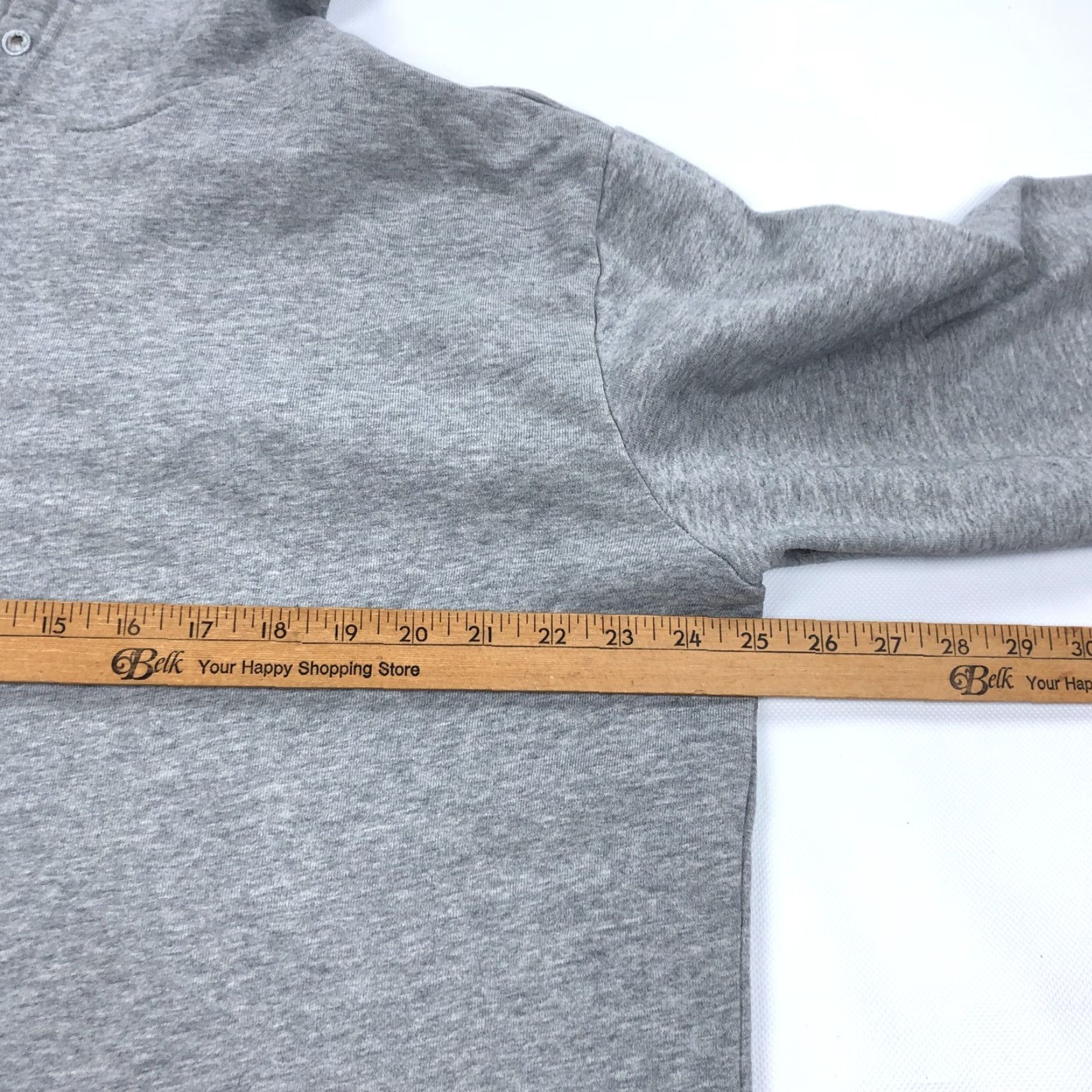 Vintage BYLT Core Hoodie Mens L Grey Pullover Hoodie 100% Cotton Ribbed Hem Cuffs Pockets Fleece Eyelets Modern Classic Casual Everyday Sweatshirt Size US L / EU 52-54 / 3 - 5 Thumbnail