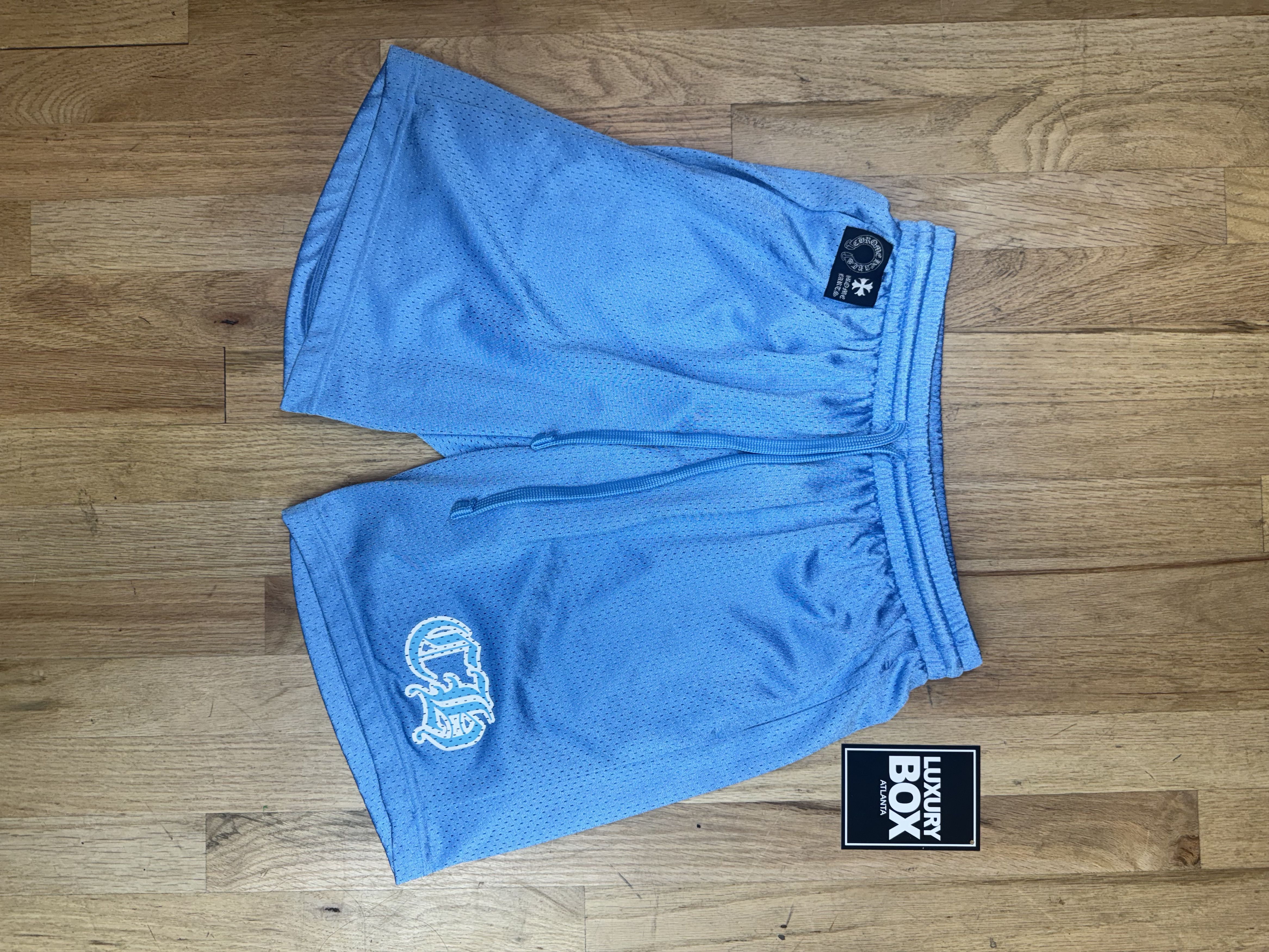 Chrome Hearts Sports Mesh Varsity Shorts Blue
