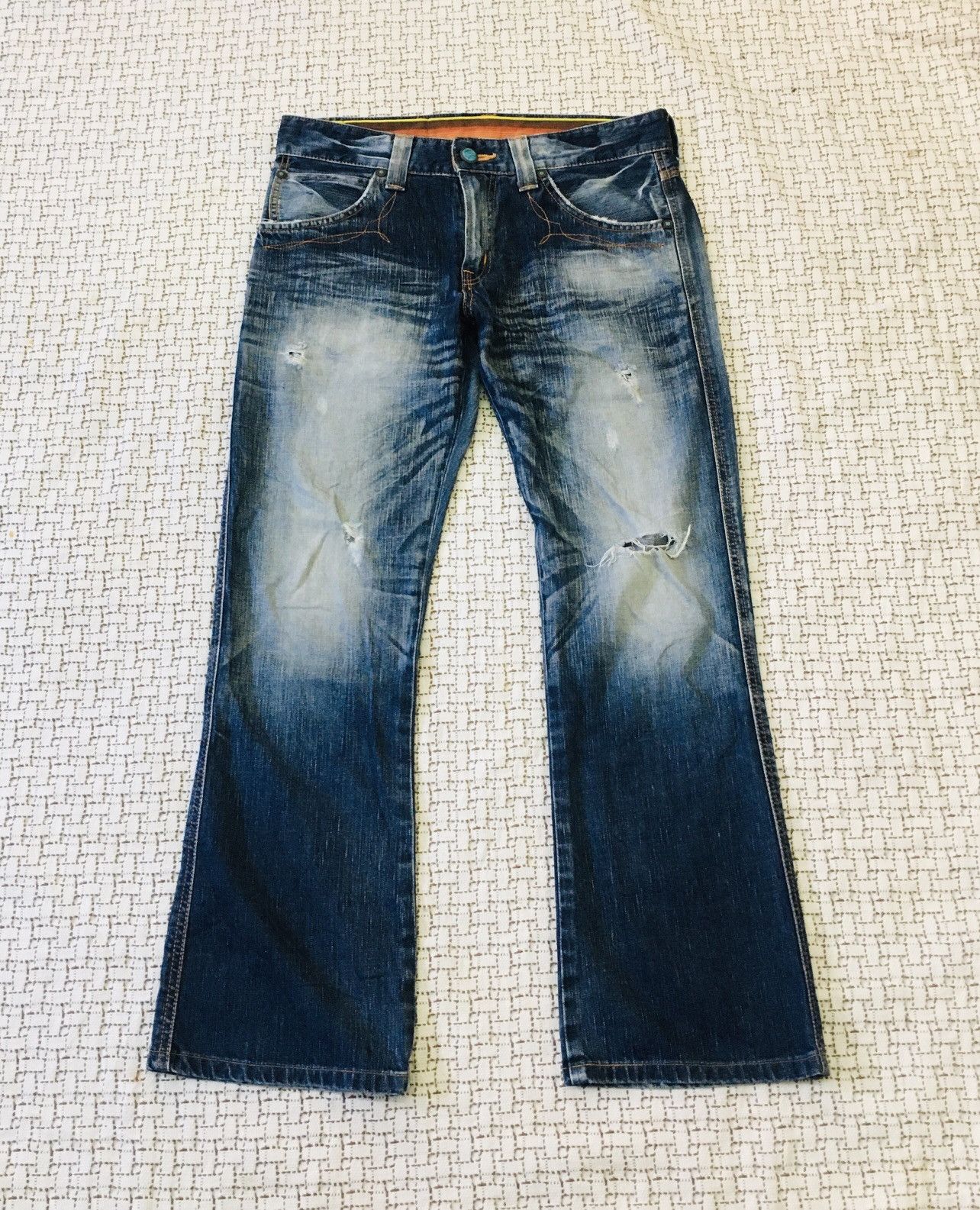 Edwin Edwin Blue Trip Distressed Denim (17) Size US 32 / EU 48 - 1 Thumbnail