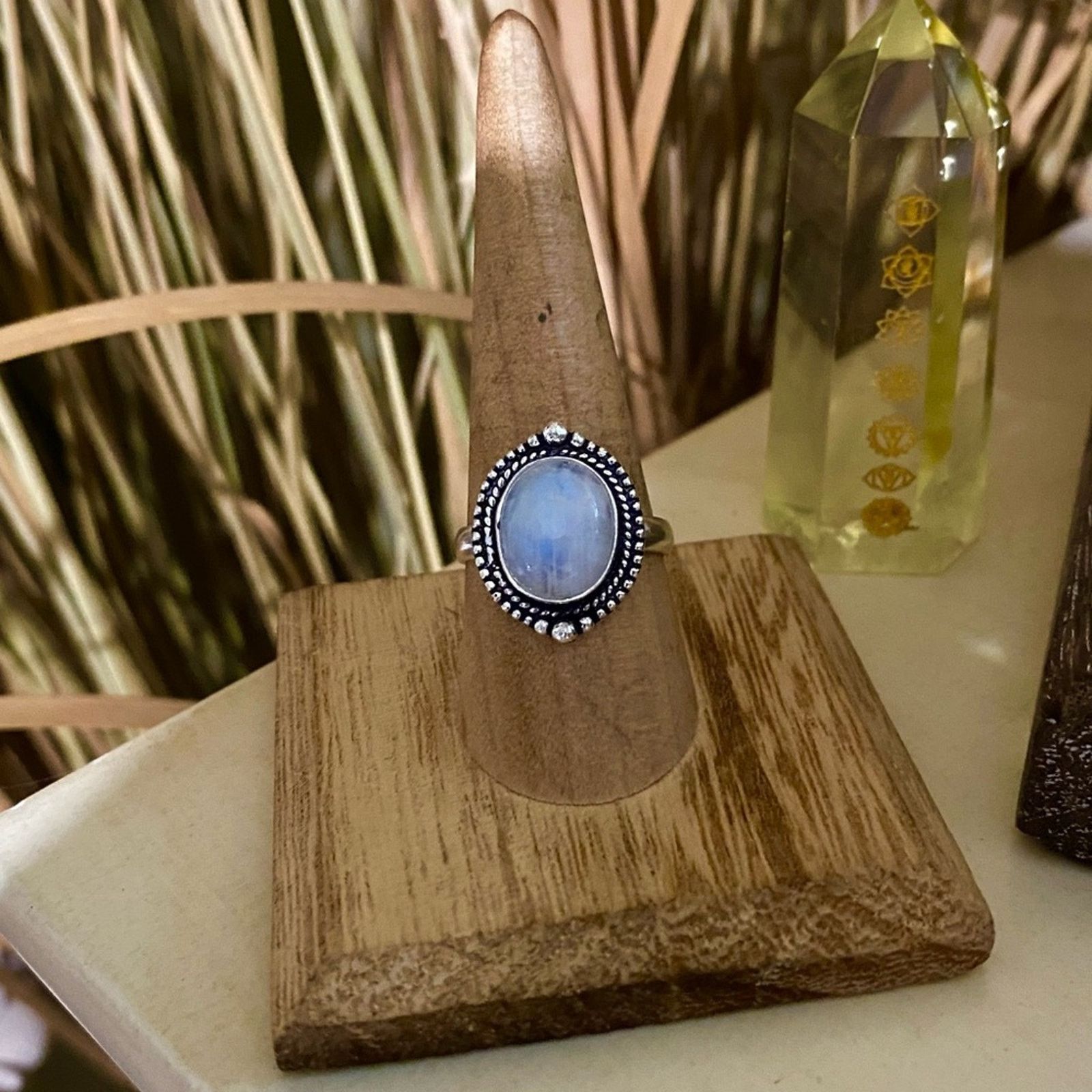 The Unbranded Brand Moonstone Sterling Silver Ring Size 6 Size ONE SIZE - 1 Thumbnail