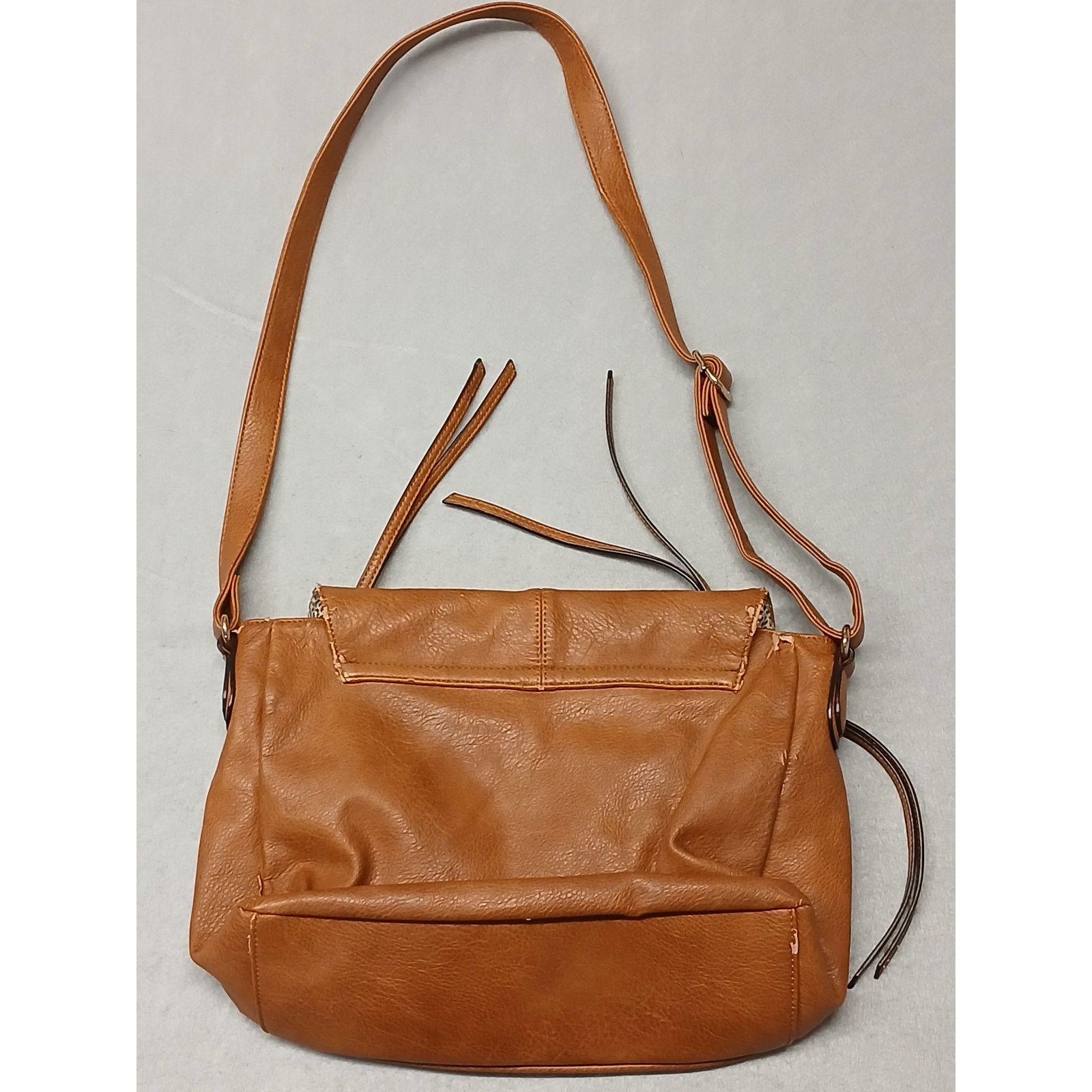 Call It Spring Call It Spring Orange Handcrafted Full Leather Saddle Bag Size ONE SIZE - 4 Thumbnail