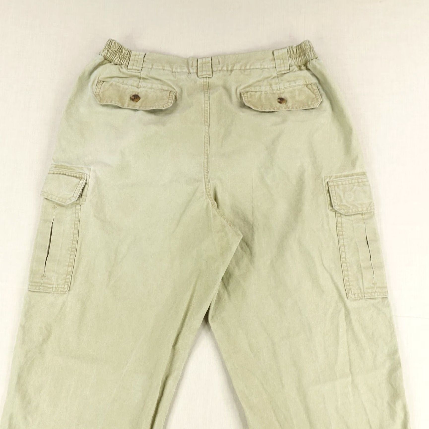 Vintage VINTAGE L.L. Bean Cargo Pants Mens 35x29 Beige Comfort Waist Easy Care Travel Work Size US 35 - 6 Thumbnail